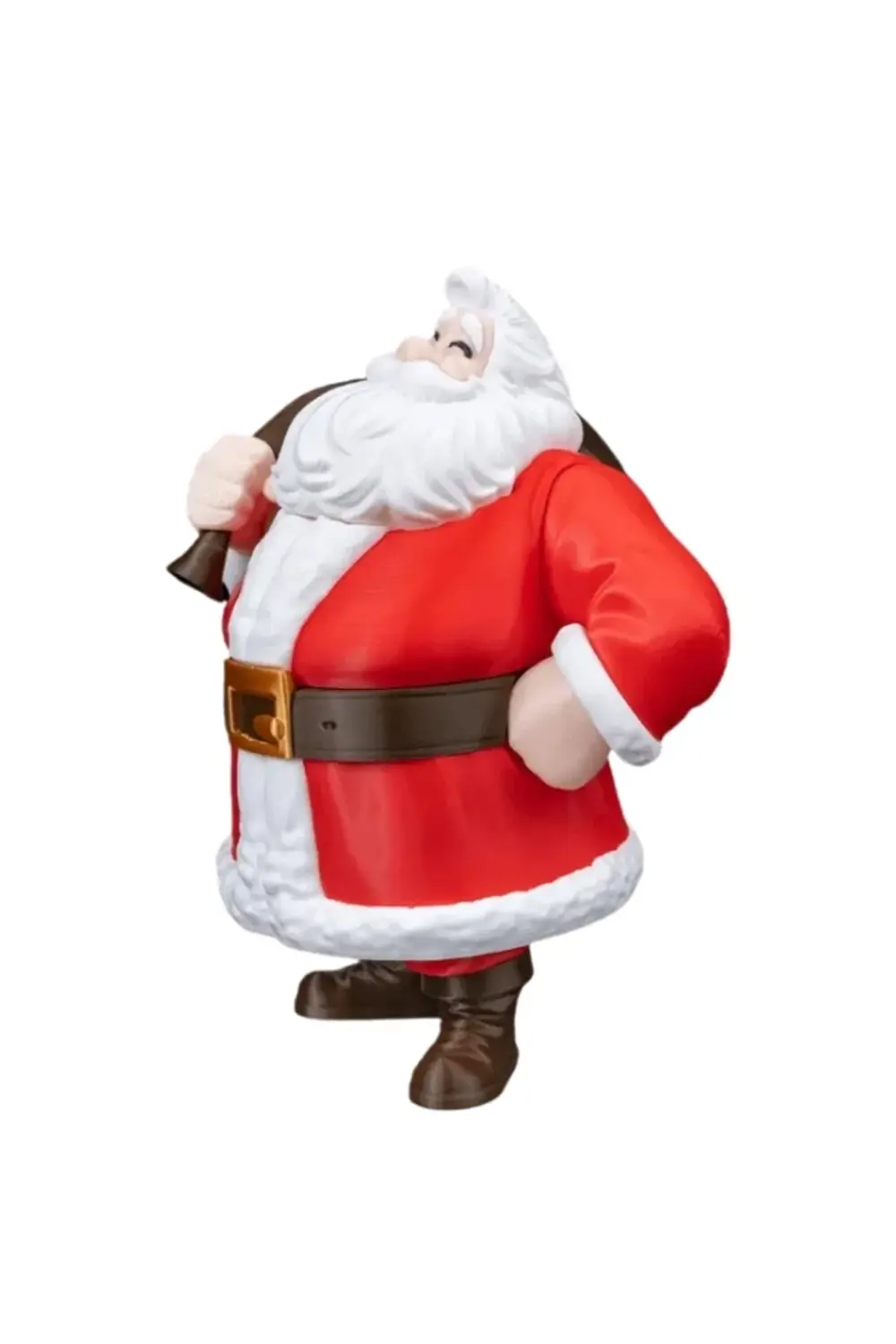 Yılbaşı Özel - 19 cm Hediye Çantalı Noel Baba Figürü - Masaüstü D