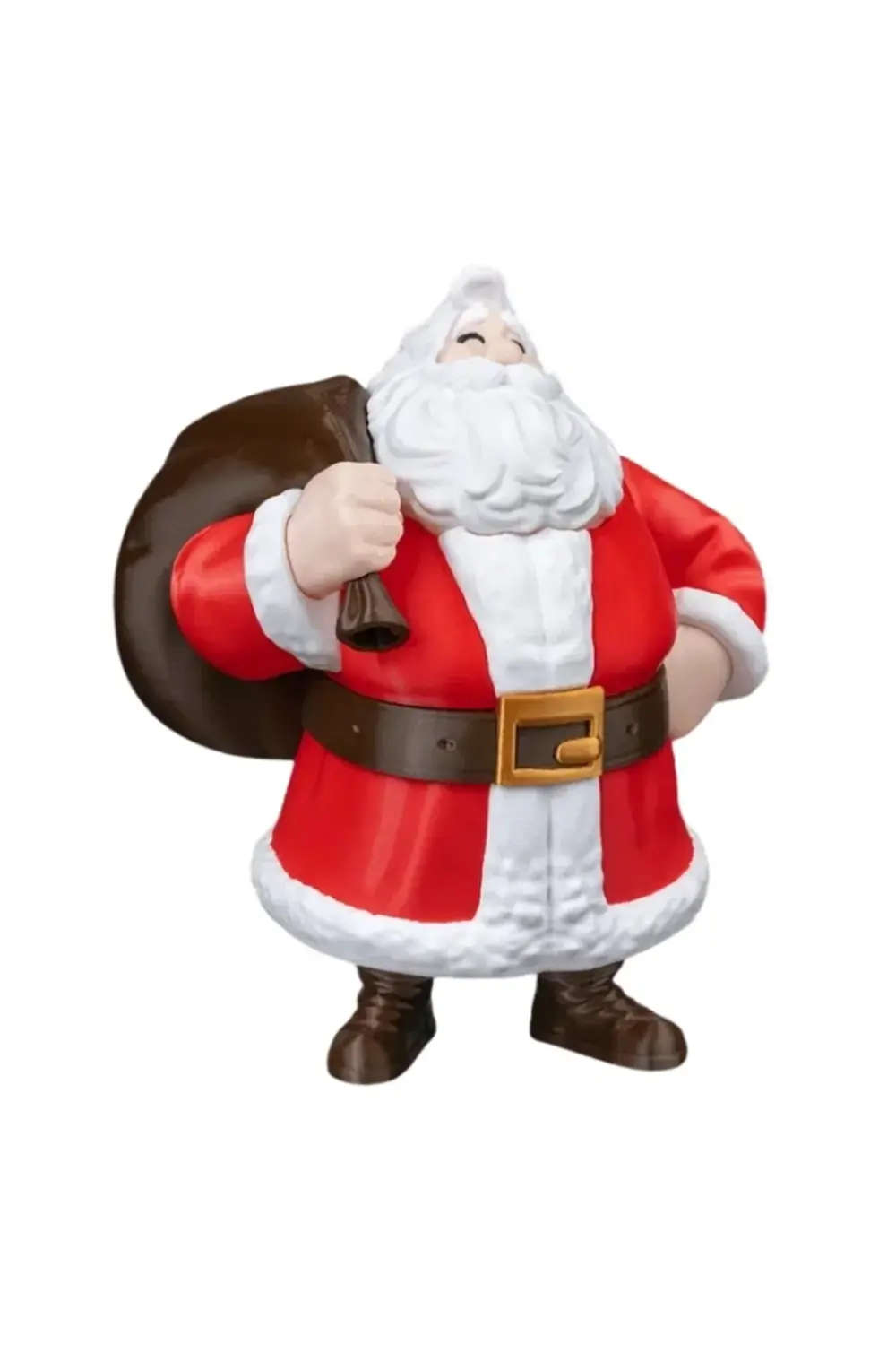 Yılbaşı Özel - 19 cm Hediye Çantalı Noel Baba Figürü - Masaüstü D