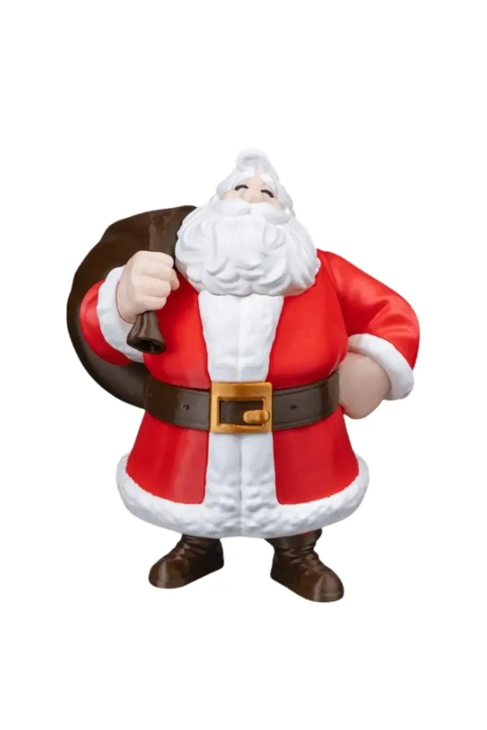 Yılbaşı Özel - 19 cm Hediye Çantalı Noel Baba Figürü - Masaüstü D