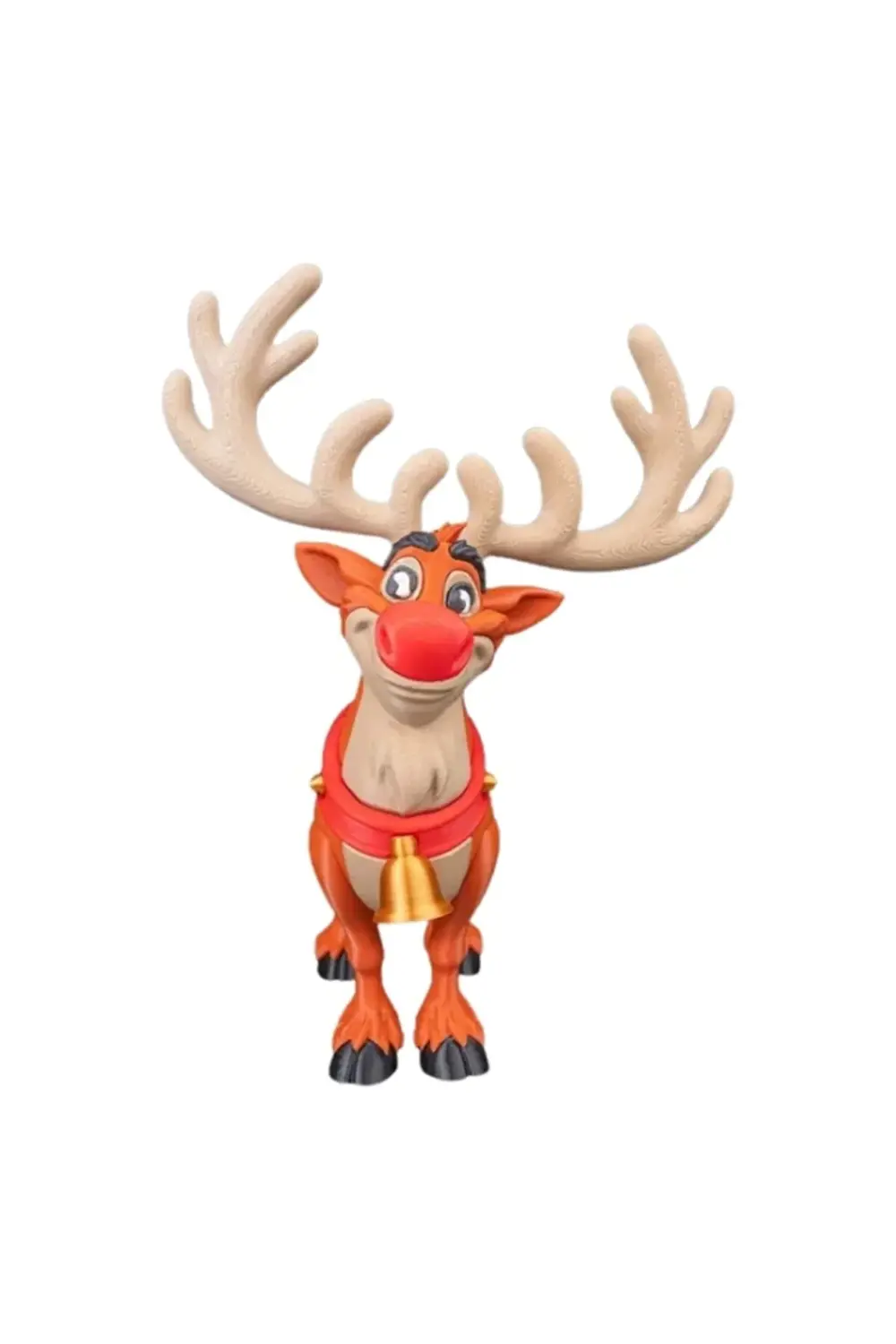 Yılbaşı Özel - 23 cm Büyük Boy Neşeli Geyik Figürü - Masaüstü Dek