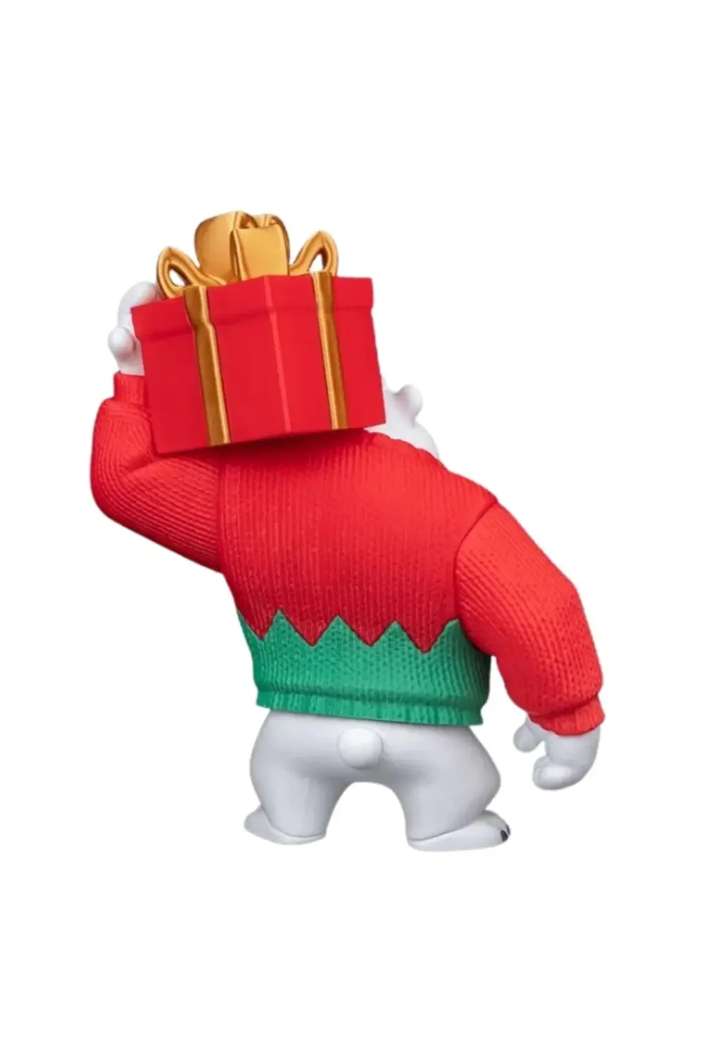 Yılbaşı Özel - 25 cm Büyük Boy Kutu Taşıyan Kutup Ayısı Figürü -