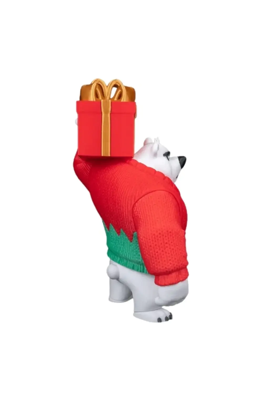 Yılbaşı Özel - 25 cm Büyük Boy Kutu Taşıyan Kutup Ayısı Figürü -