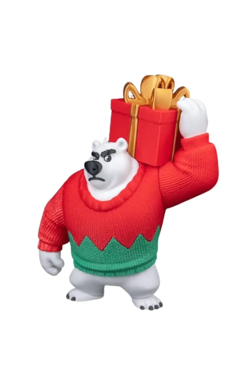 Yılbaşı Özel - 25 cm Büyük Boy Kutu Taşıyan Kutup Ayısı Figürü -