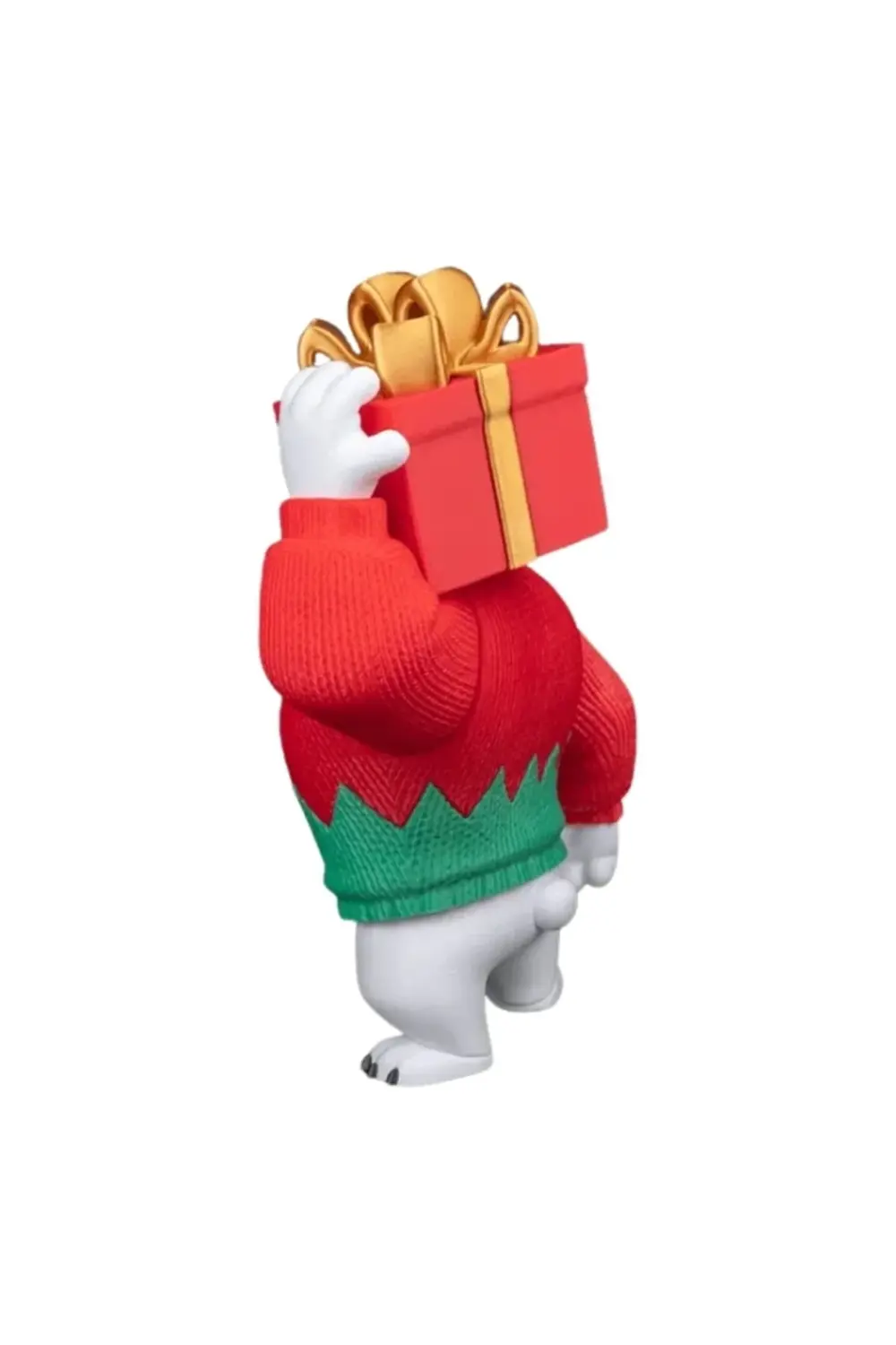 Yılbaşı Özel - 25 cm Büyük Boy Kutu Taşıyan Kutup Ayısı Figürü -