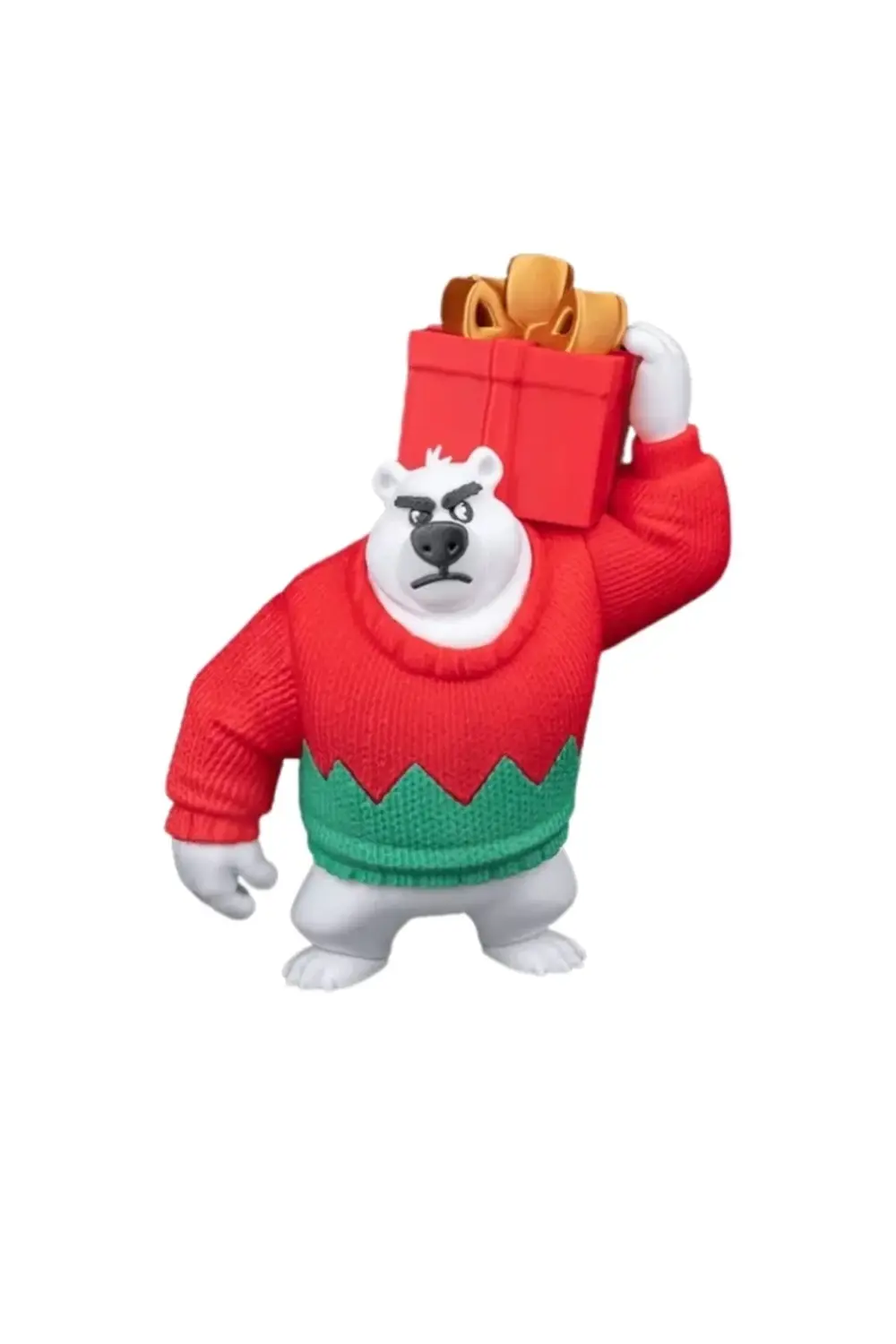 Yılbaşı Özel - 25 cm Büyük Boy Kutu Taşıyan Kutup Ayısı Figürü -