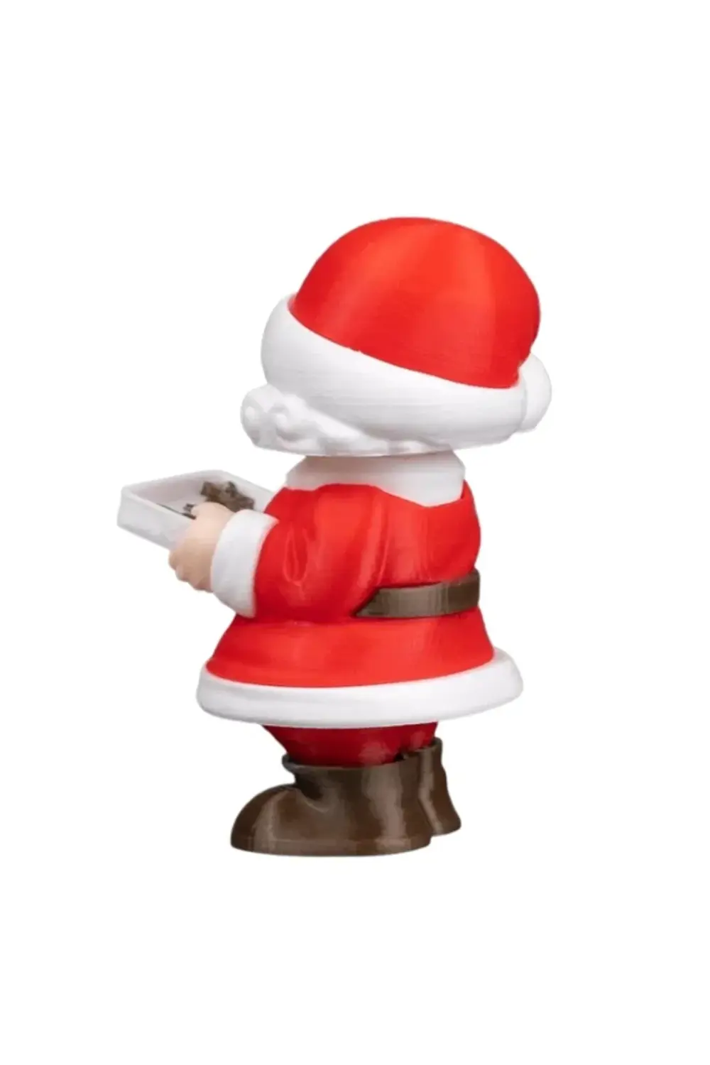 Yılbaşı Özel - 6 cm Hediye Tepsili Minyatür Noel Cücesi - Masaüst