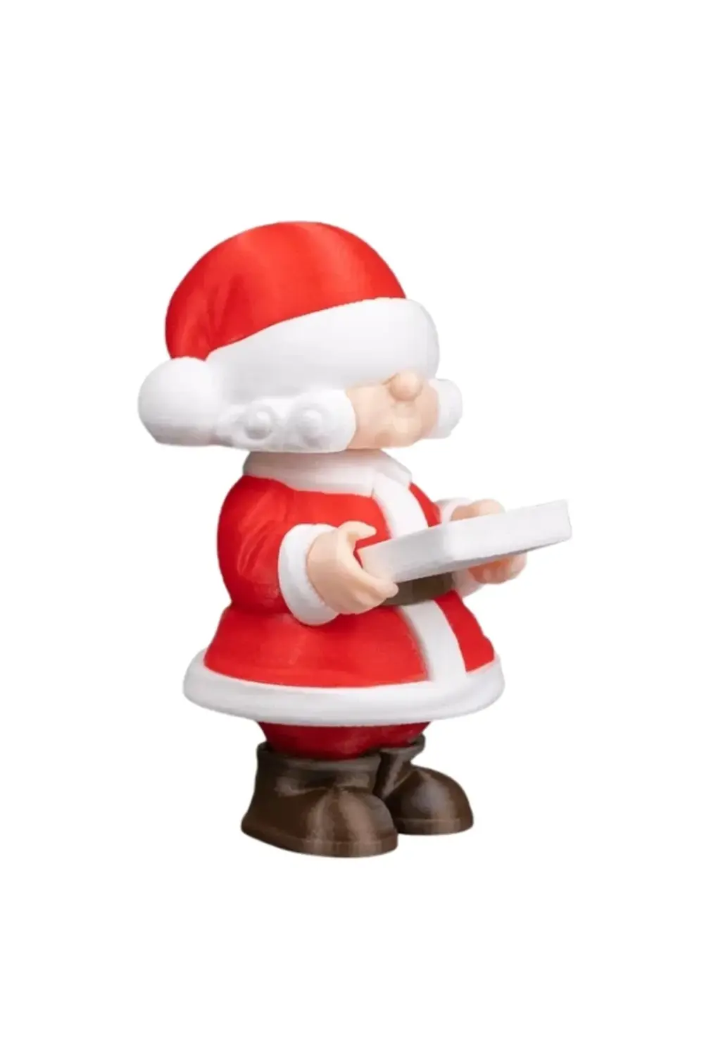 Yılbaşı Özel - 6 cm Hediye Tepsili Minyatür Noel Cücesi - Masaüst