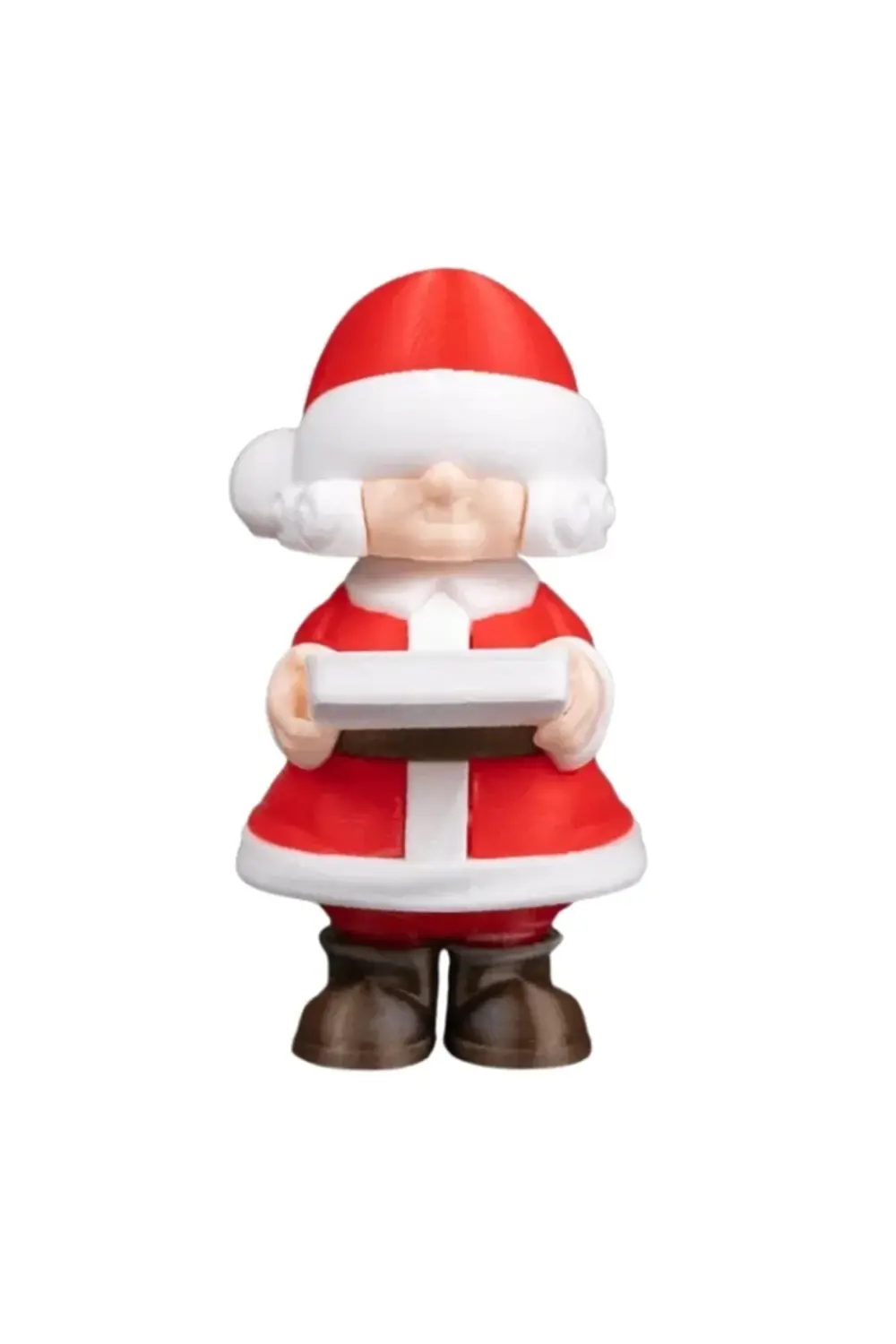 Yılbaşı Özel - 6 cm Hediye Tepsili Minyatür Noel Cücesi - Masaüst