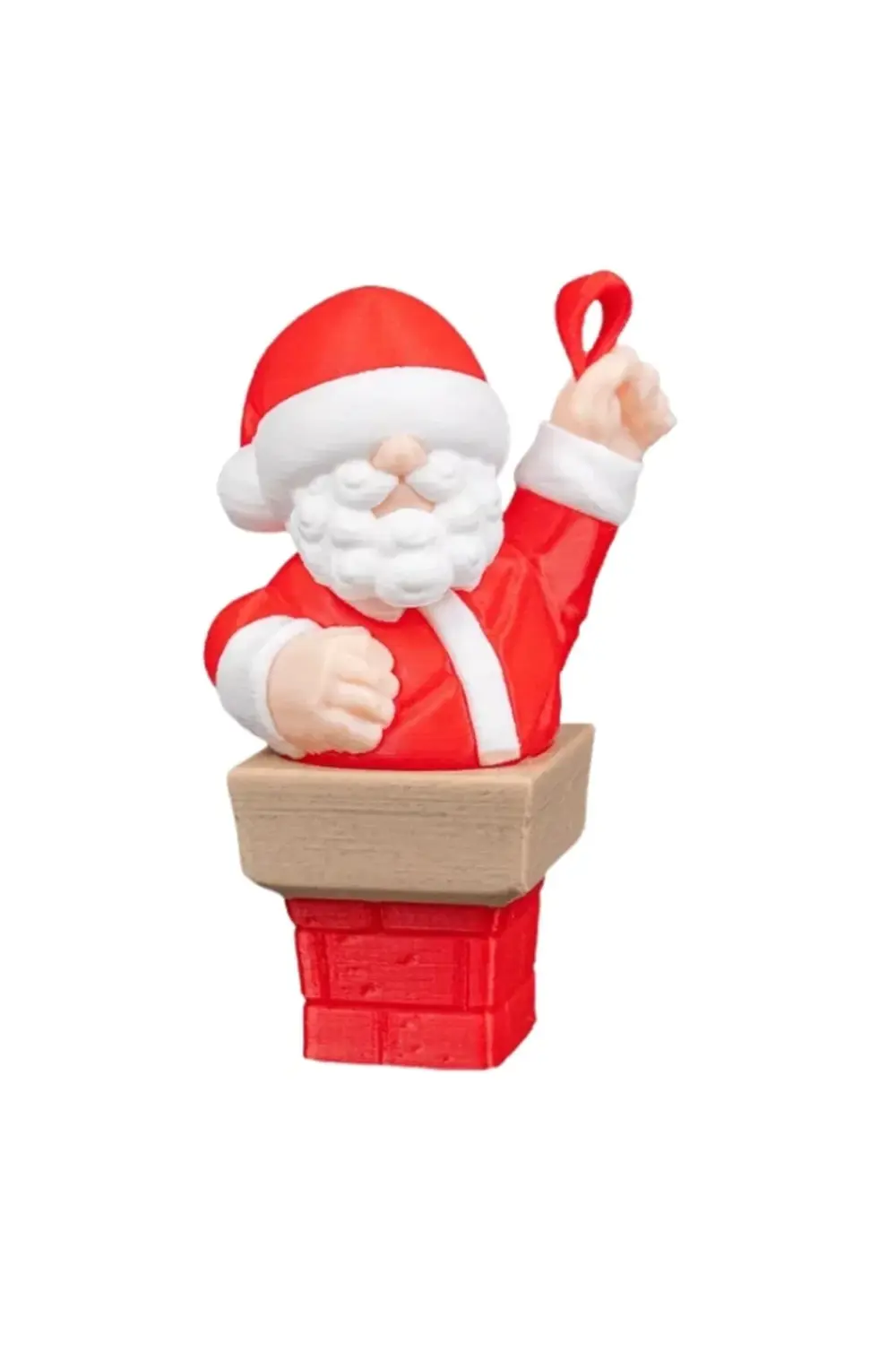 Yılbaşı Özel - 6 cm Noel Baba Ağaç Süsü Figürü - Baca Temalı Miny