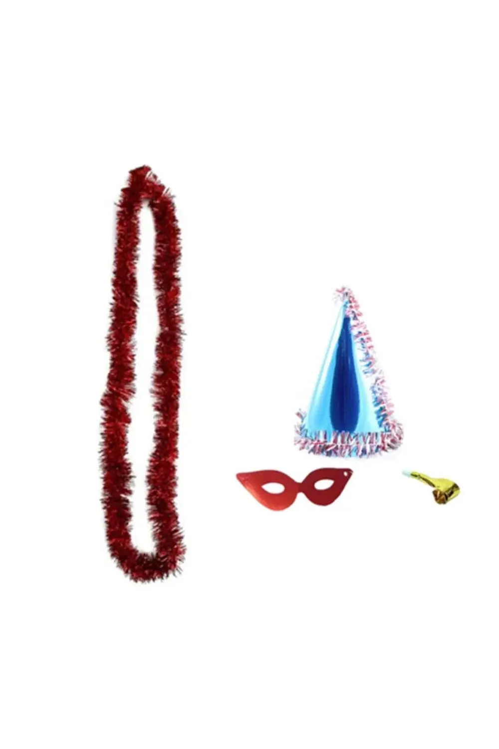 Yılbaşı Parti Seti Karton Şapka Kotyon Set Ve Boyun Süsü