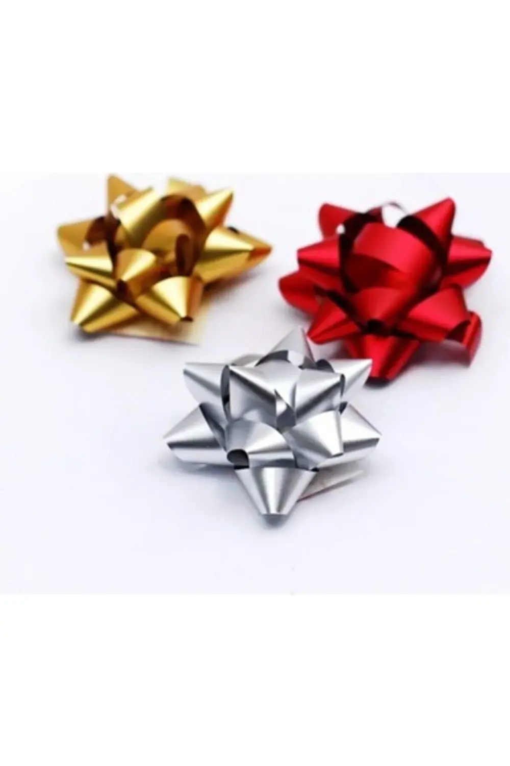 Yılbaşı Renklerinde Metalik Hediye Paketi Süsü 5 Adet