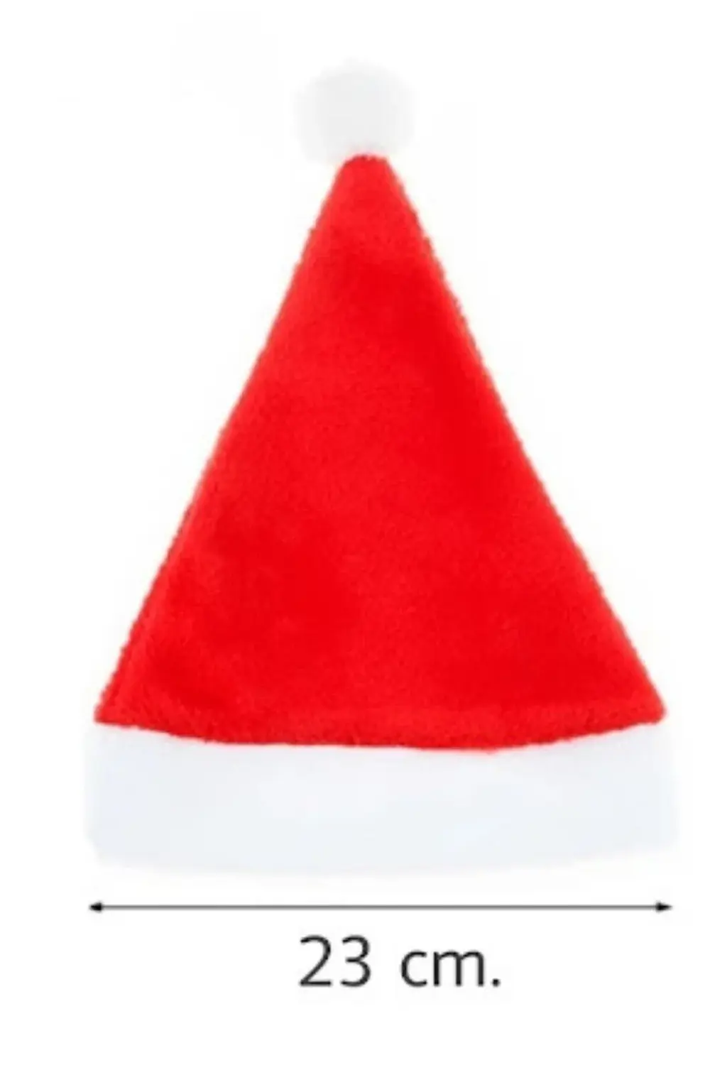Elvin Aksesuar Yılbaşı Şapkası Kırmızı Çocuk Şapkası 40 Cm Yılbaşı Şapkası Polar