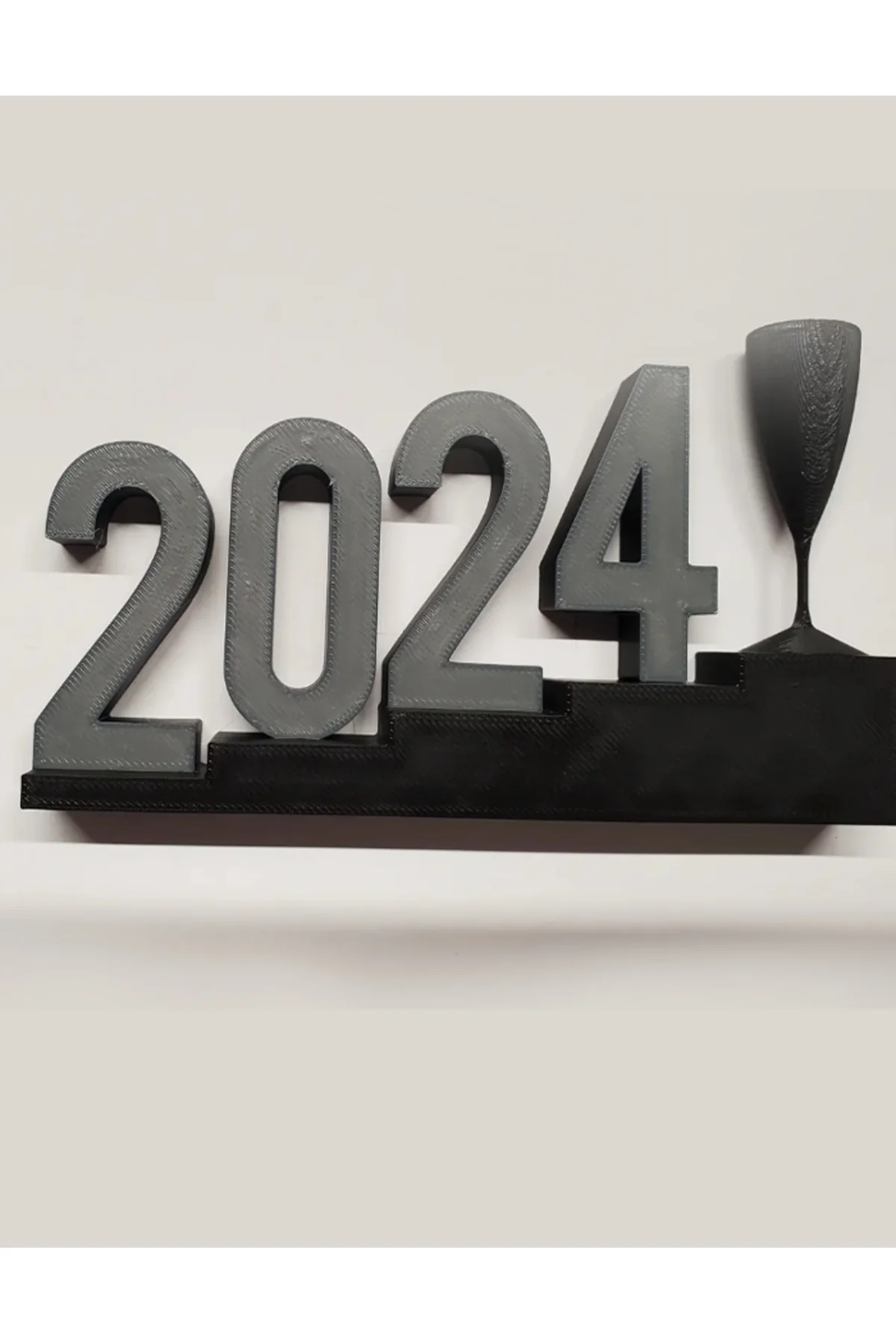 Yılbaşı Süsü 2024 Masaüstü Dekoratif Obje 20CM