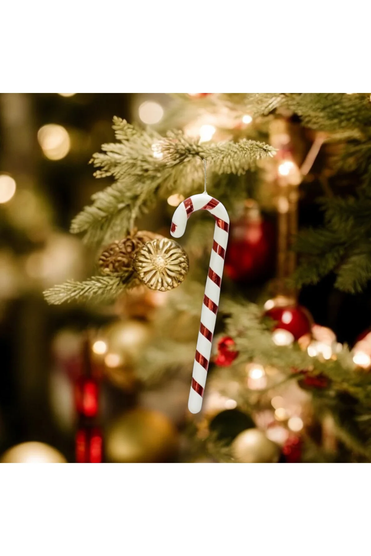 Yılbaşı Süsü Baston Kırmızı Beyaz 30 cm