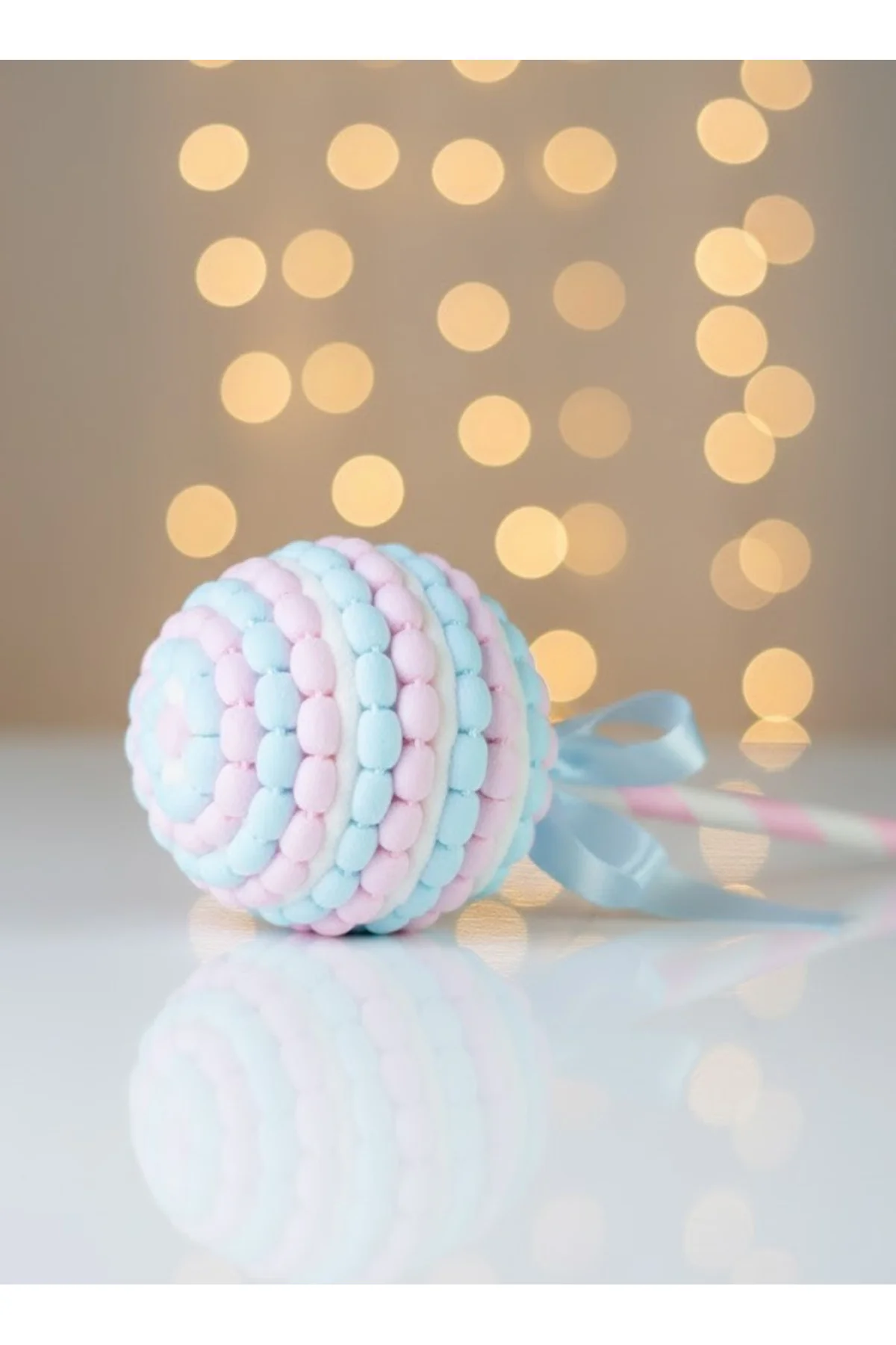 Yılbaşı Süsü Candy Çubuklu Şeker Mavi Pembe 28 cm