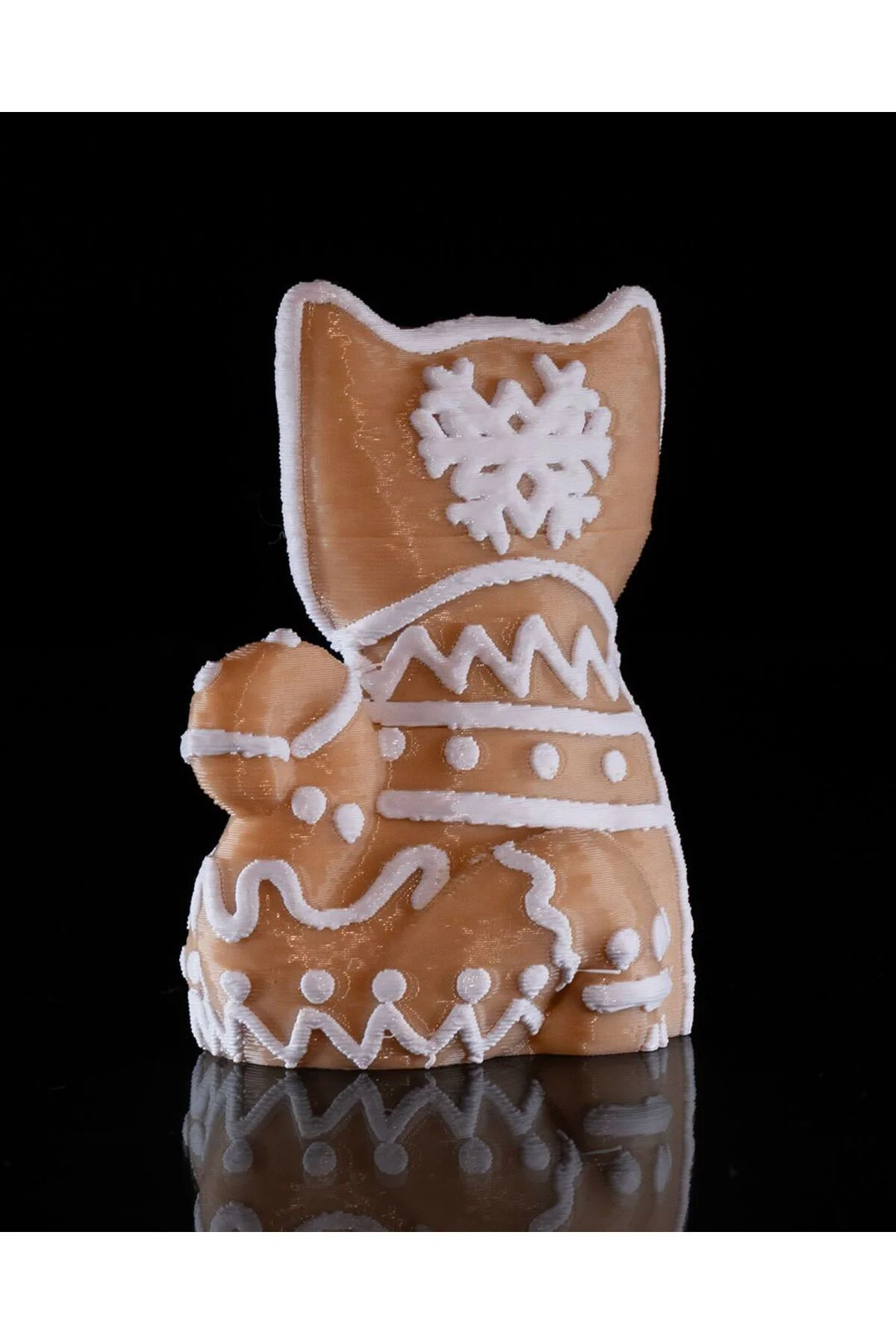 Yılbaşı Süsü kedi Yılbaşı Süsü Zencefilli Kurabiye Kedi 8CM