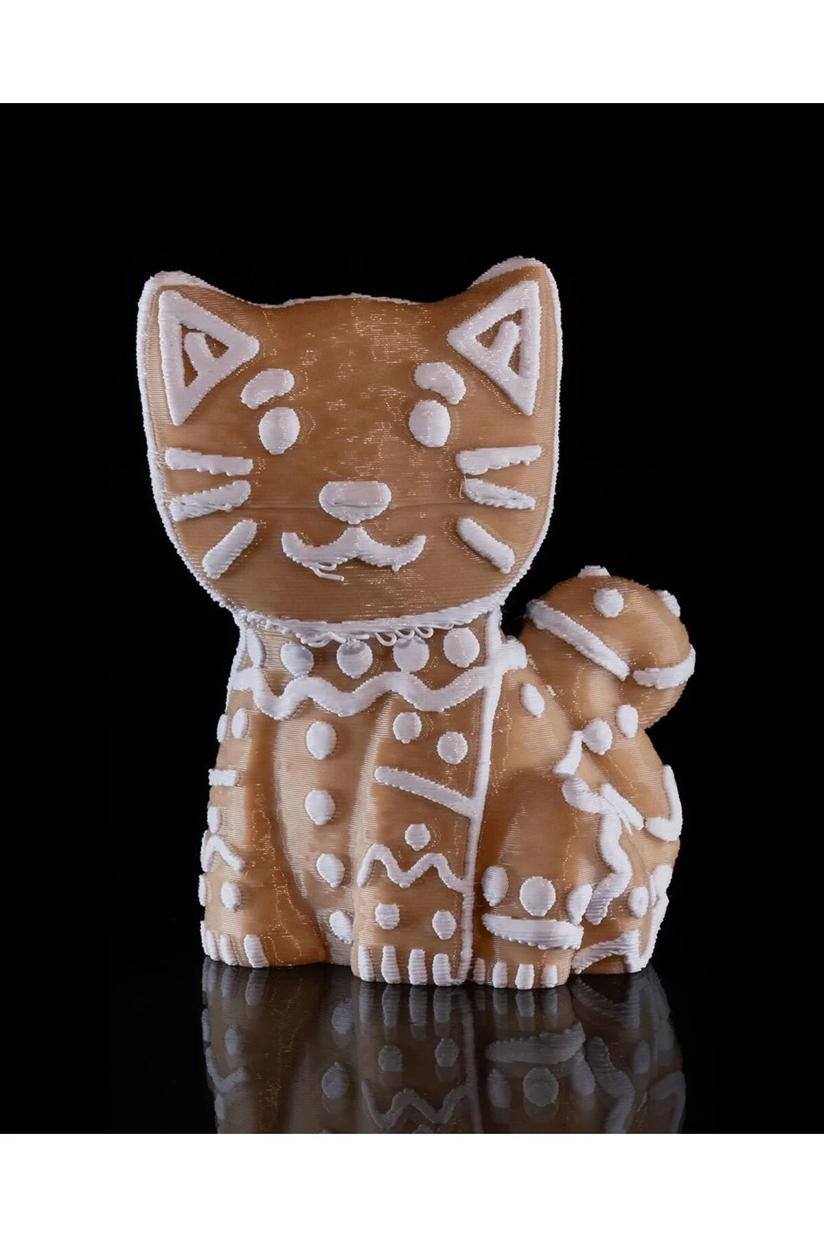 Yılbaşı Süsü kedi Yılbaşı Süsü Zencefilli Kurabiye Kedi 8CM