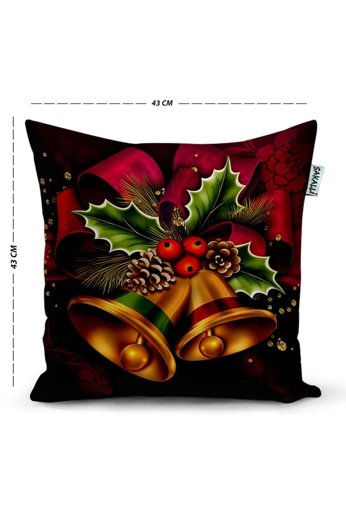 Yılbaşı Temalı 3d Baskılı Dekoratif Kırlent Kılıfı