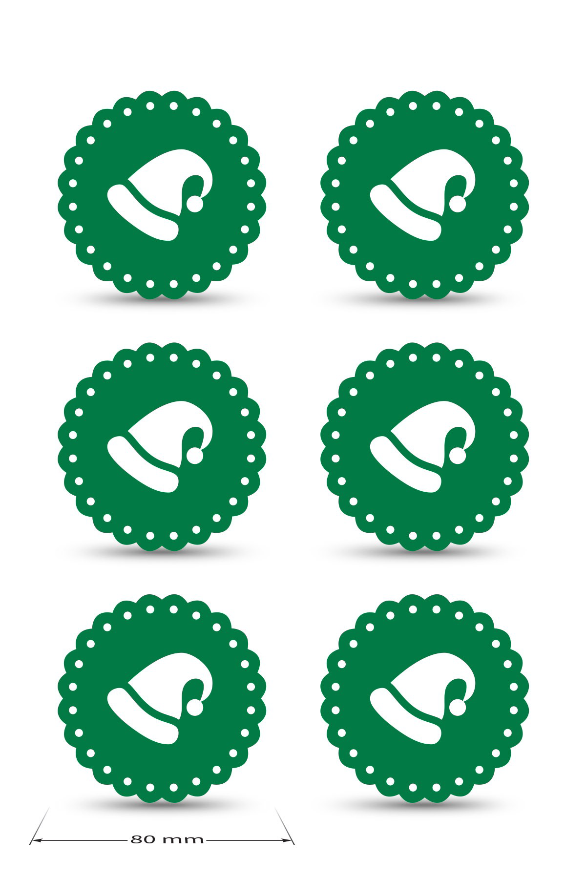 Artikel Yılbaşı Temali -4 Dantel Kenar Desenli Yeşil Keçe Bardak Altlığı Artikel Yılbaşı Temali -4 Dantel Kenar Desenli Yeşil Keçe Bardak Altlığı