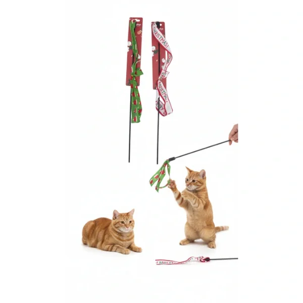 Yılbaşı Temalı Kedi Oyun Oltası Yılbaşı Temalı Kedi Oyun Oltası