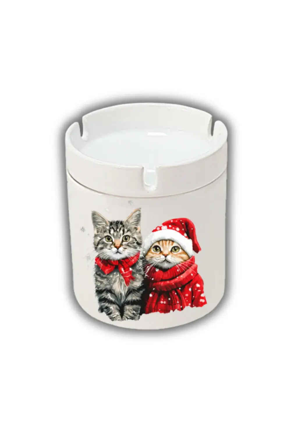 Yılbaşında Kediler Baskılı Küllük Yılbaşı Yeni Yıl Hediyesi