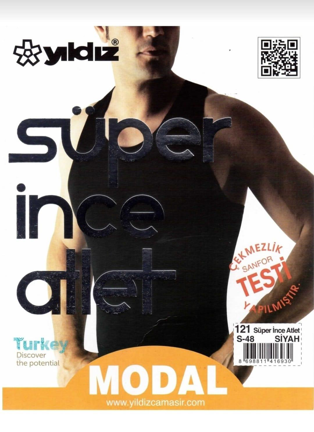 5 Yıldız Yildiz 121 Erkek Modal Süper İnce Askili Atlet Tekli 5 Yıldız Yildiz 121 Erkek Modal Süper İnce Askili Atlet Tekli