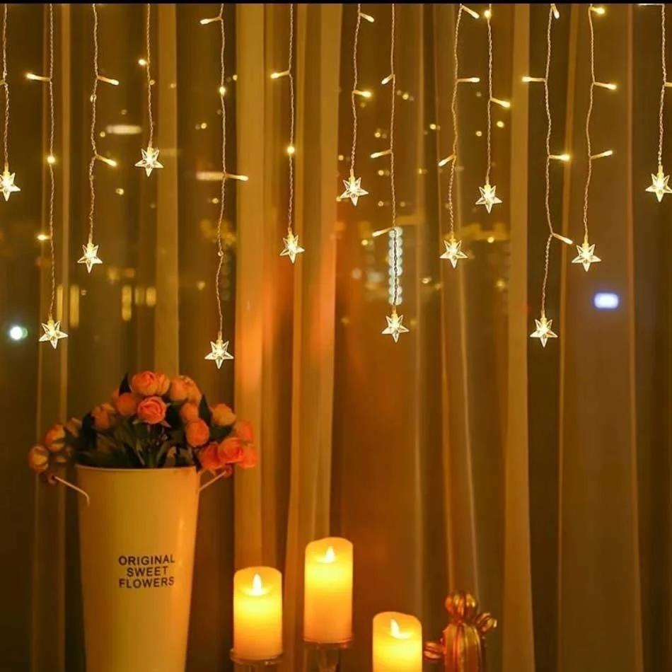 Yıldız 4 M 96 Led 19 Saçak 40-50-60 Cm Gün Işığı Mzxx3-4