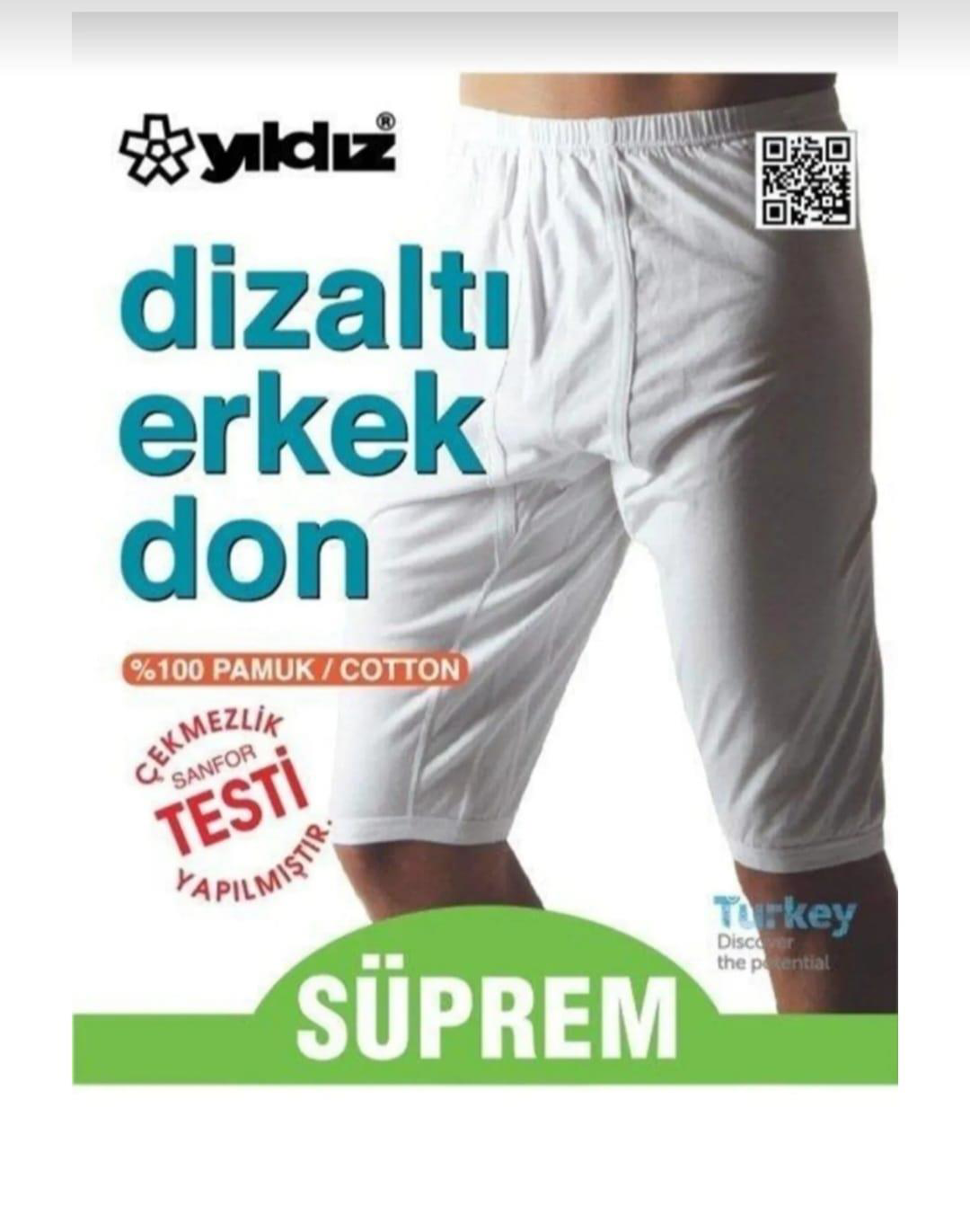 YILDIZ 49 ERKEK SÜPREM DİZALTI PAÇALI DON 10 ADET YILDIZ 49 ERKEK SÜPREM DİZALTI PAÇALI DON 10 ADET