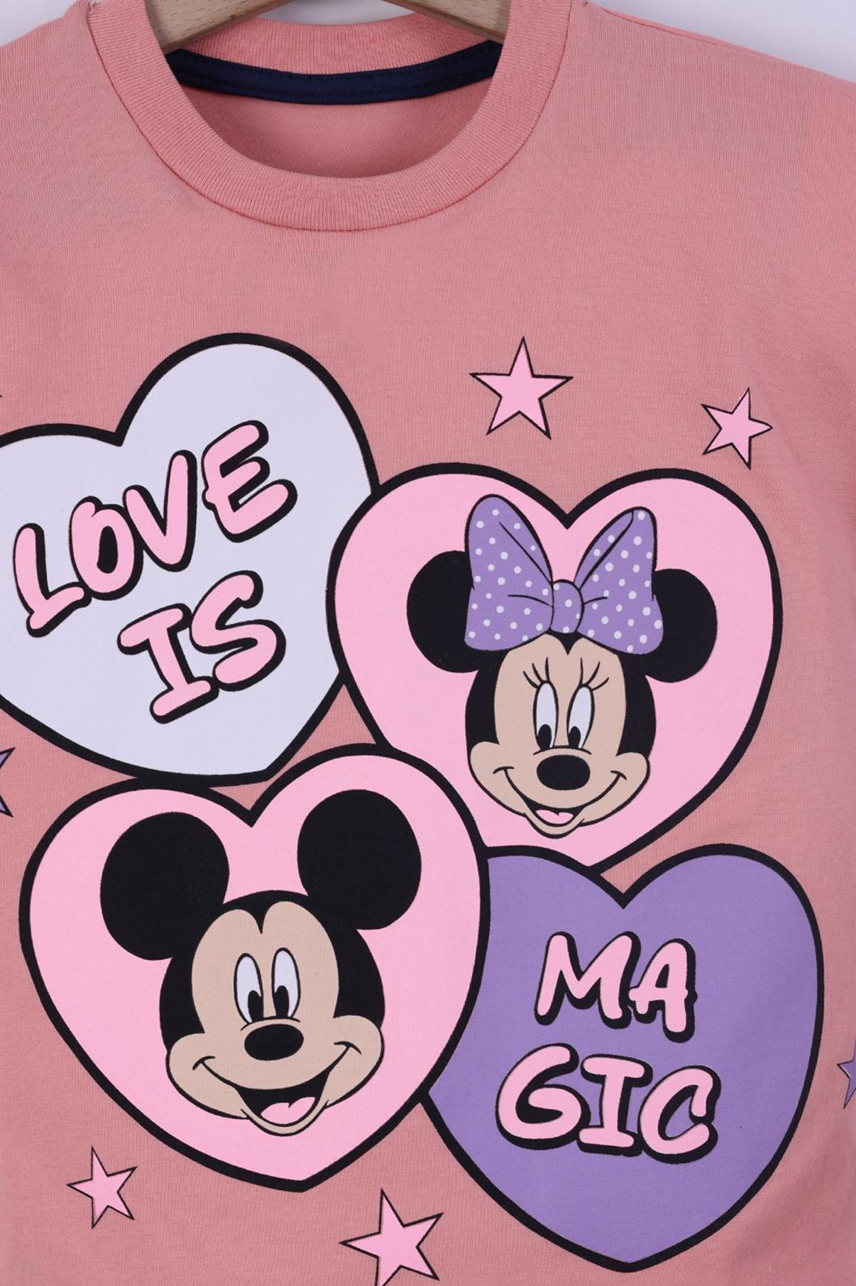 Yıldız Baskılı Kız Çocuk T-Shirt Şort Takım 3/6 yaş