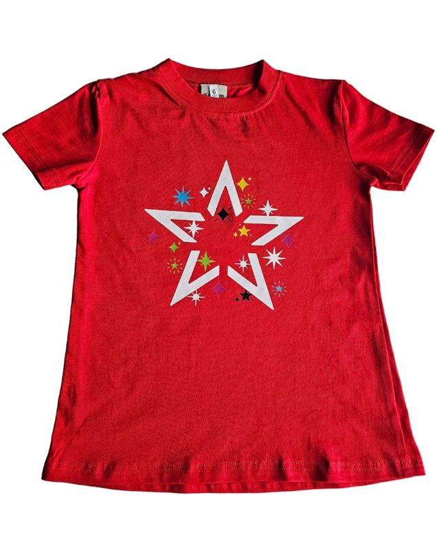 Kostüm Sarayı Yıldız Desenli Kırmızı Tişört Kostüm Sarayı Yıldız Desenli Kırmızı Tişört