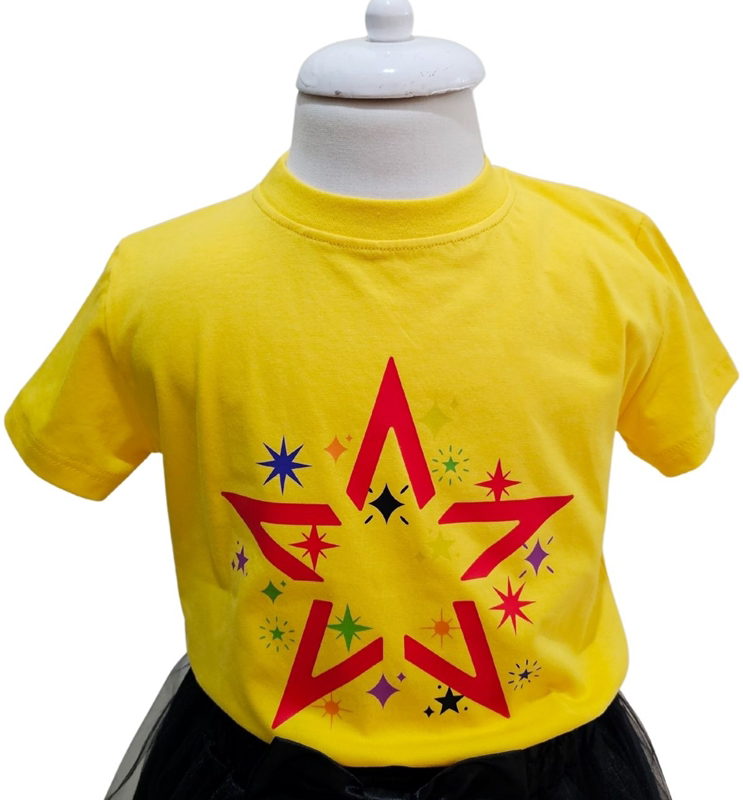 Kostüm Sarayı Yıldız Desenli Sarı Tişört