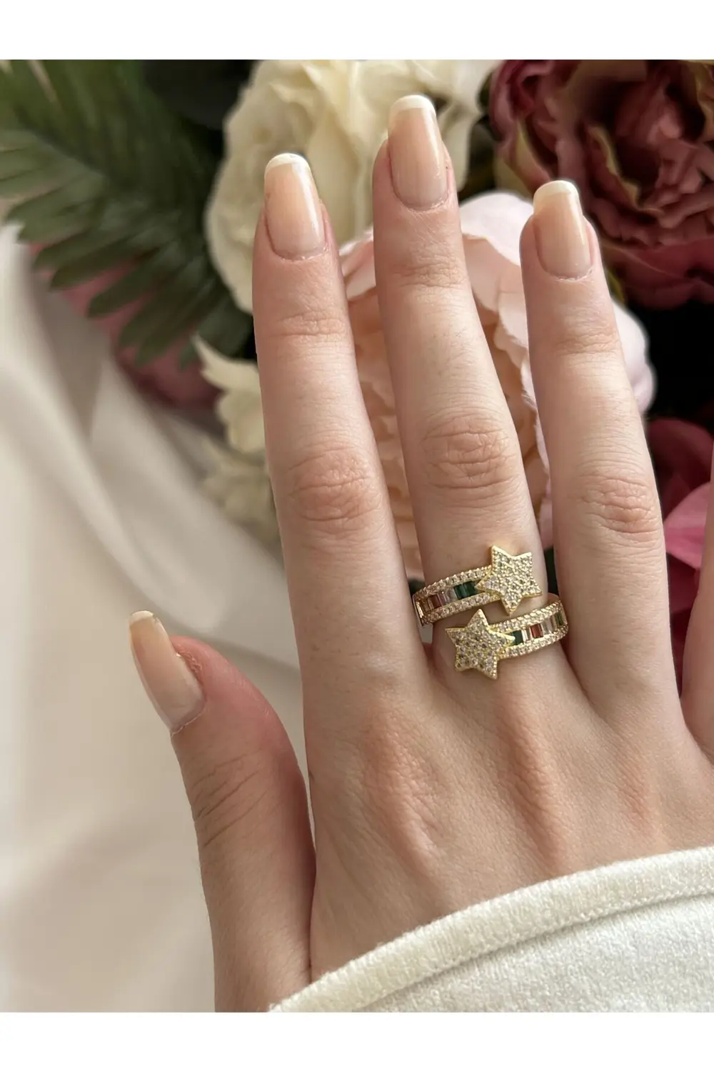 Atelier Emine Yıldız Detay Gökkuşağı Yüzük