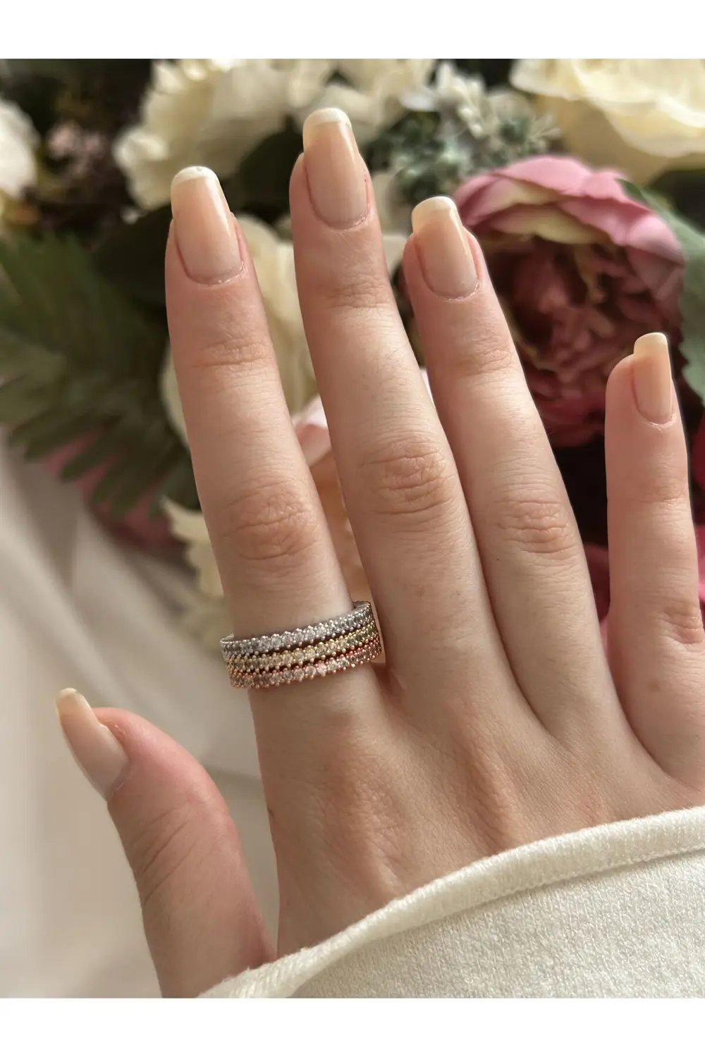 Atelier Emine Yıldız Detaylı Çoklu Yüzük