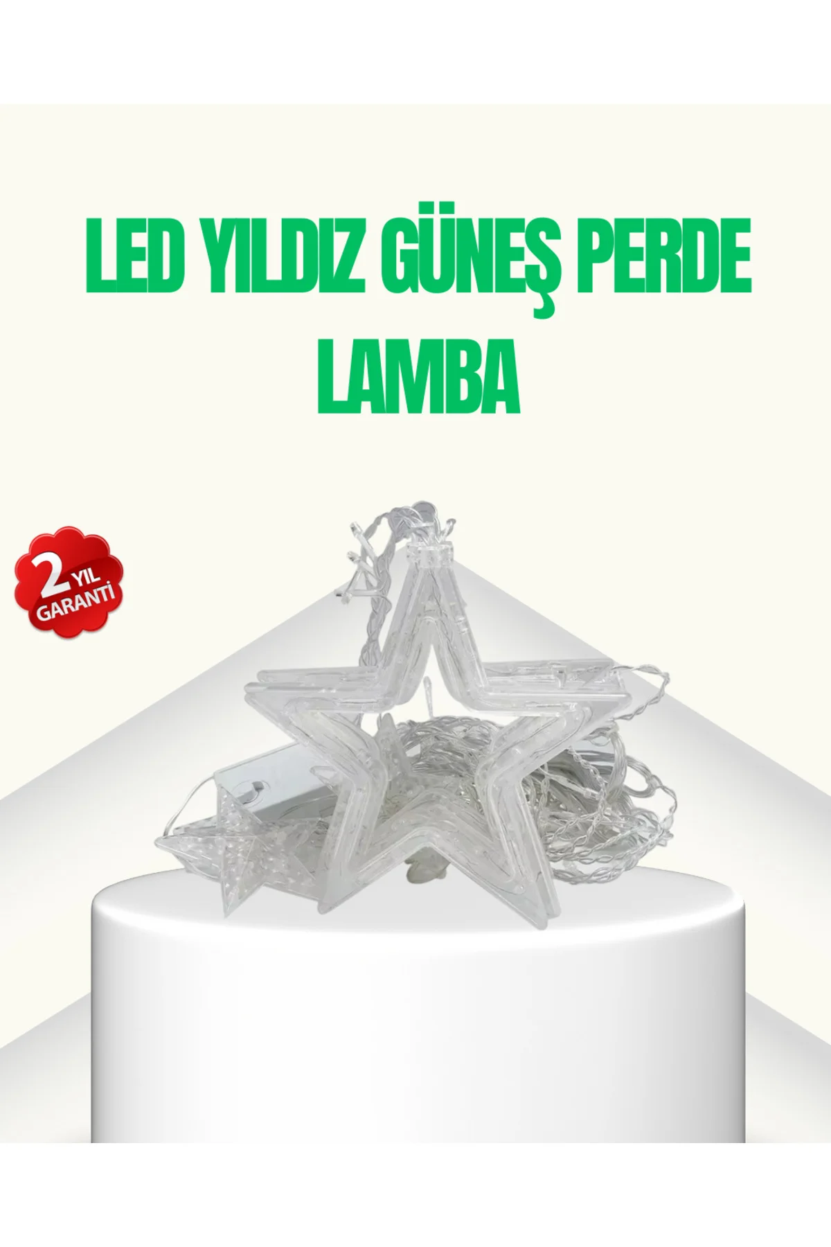 Yıldız Figürlü Perde Peri Led 3x3 Metre Dekoratif Işık