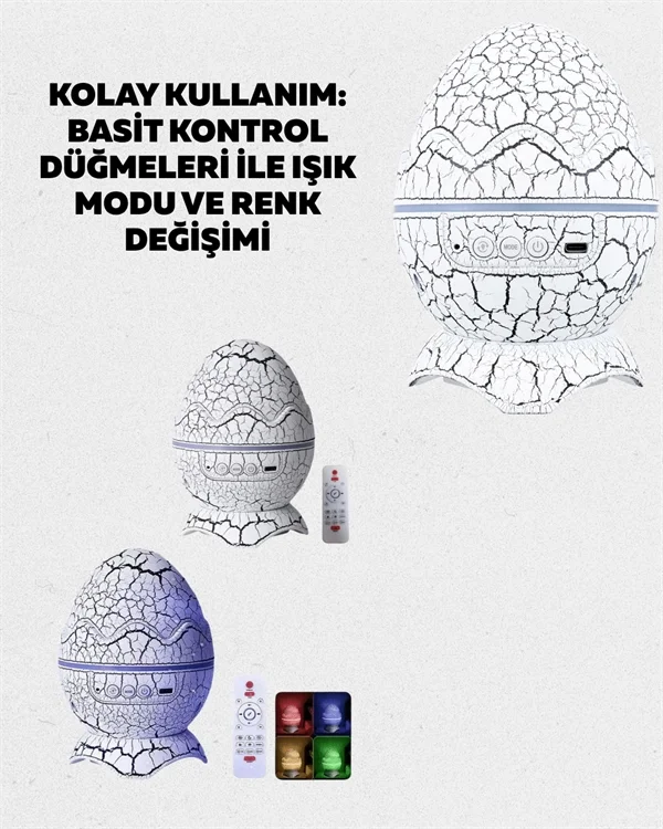 Yıldız Gökyüzü Efektli Çok Modlu Gece Işığı
