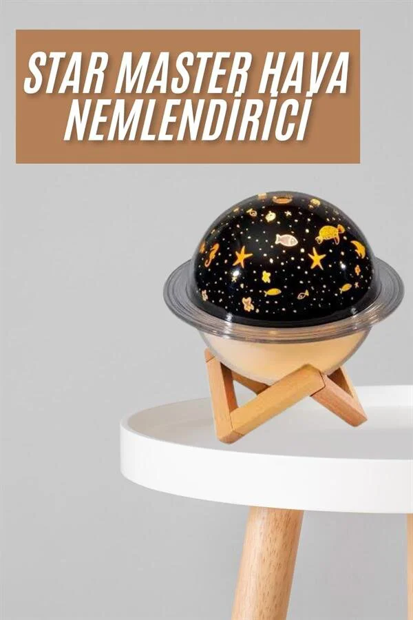 Yıldız Görünümlü Renk Değiştiren LED Hava Nemlendirici Gece Lambası