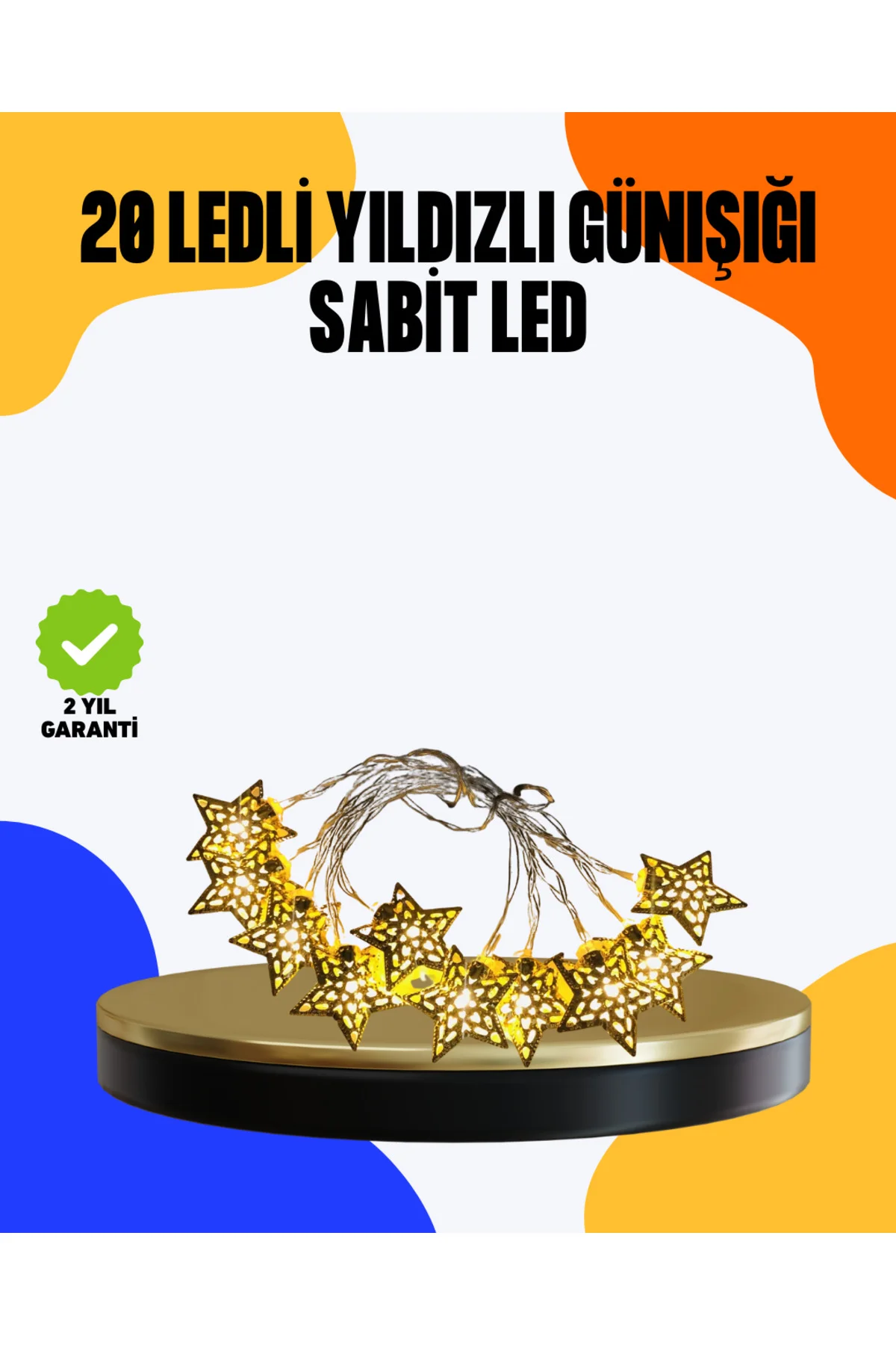 Yıldız Led Işık 5 Metre Dekoratif Aydınlatma Günışığı