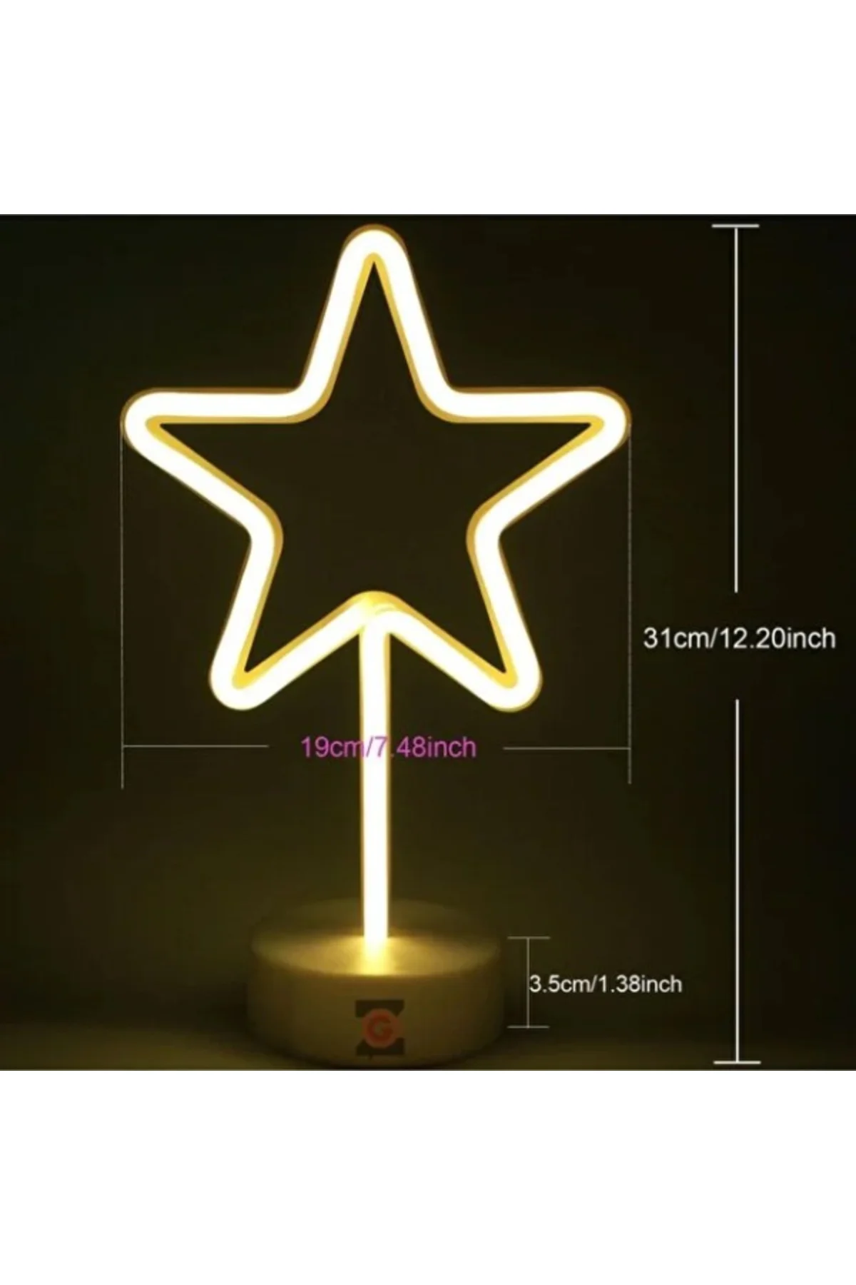 Yıldız Neon LED Lamba