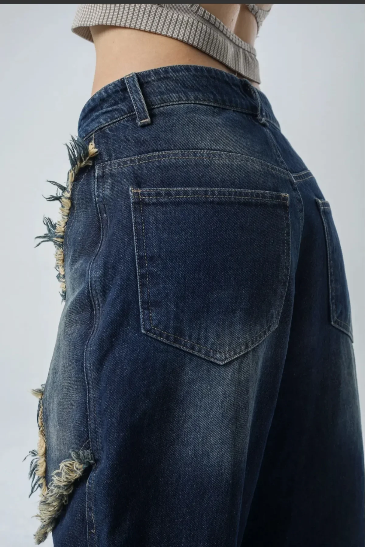 Yıldız Parça Detaylı Kargo Cep Baggy Jean Yıldız Parça Detaylı Kargo Cep Baggy Jean