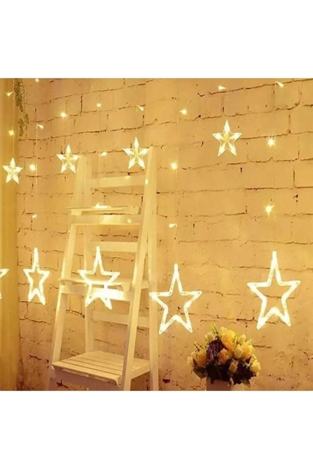 Yıldız Sarkıtlı Perde Led Aydınlatma - 3M Genişlik, 8 Modlu, Günışığı Renk,Ev Süsleme Işığı Yıldız Sarkıtlı Perde Led Aydınlatma - 3M Genişlik, 8 Modlu, Günışığı Renk,Ev Süsleme Işığı - Görsel 4