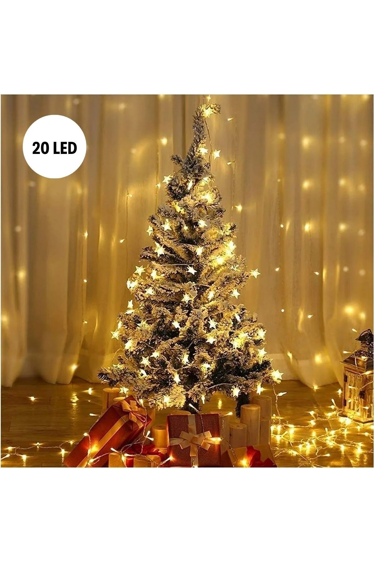 Yıldız Şekilli 3.5 Metre USB LED Işık – 20 Adet LED’li Dekoratif 