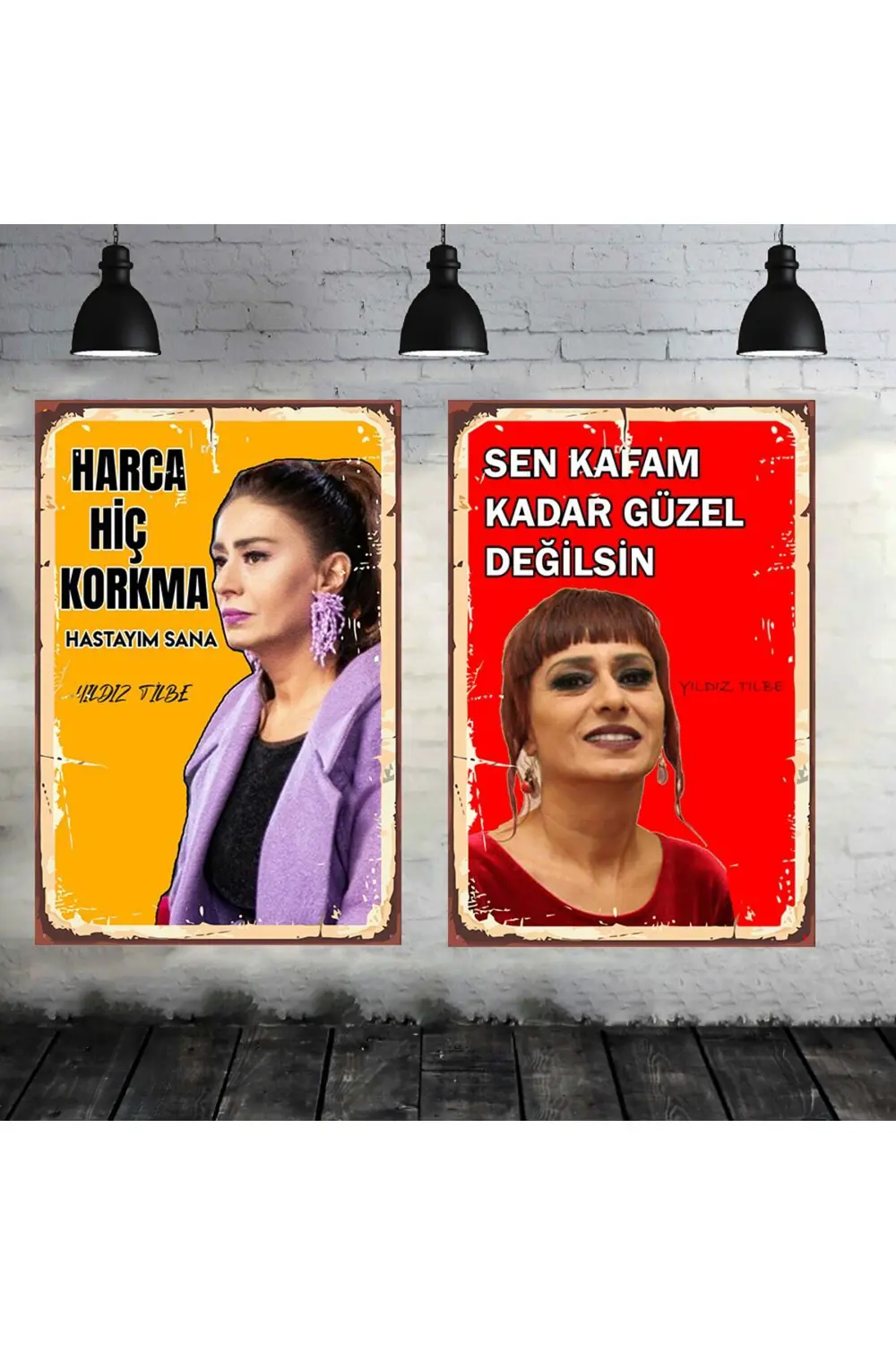 Yıldız Tilbe Sözleri Seti 2 Adet 20x30 Cm Retro Ahşap Tablo Fiyatı, Yorumları ve Özellikleri