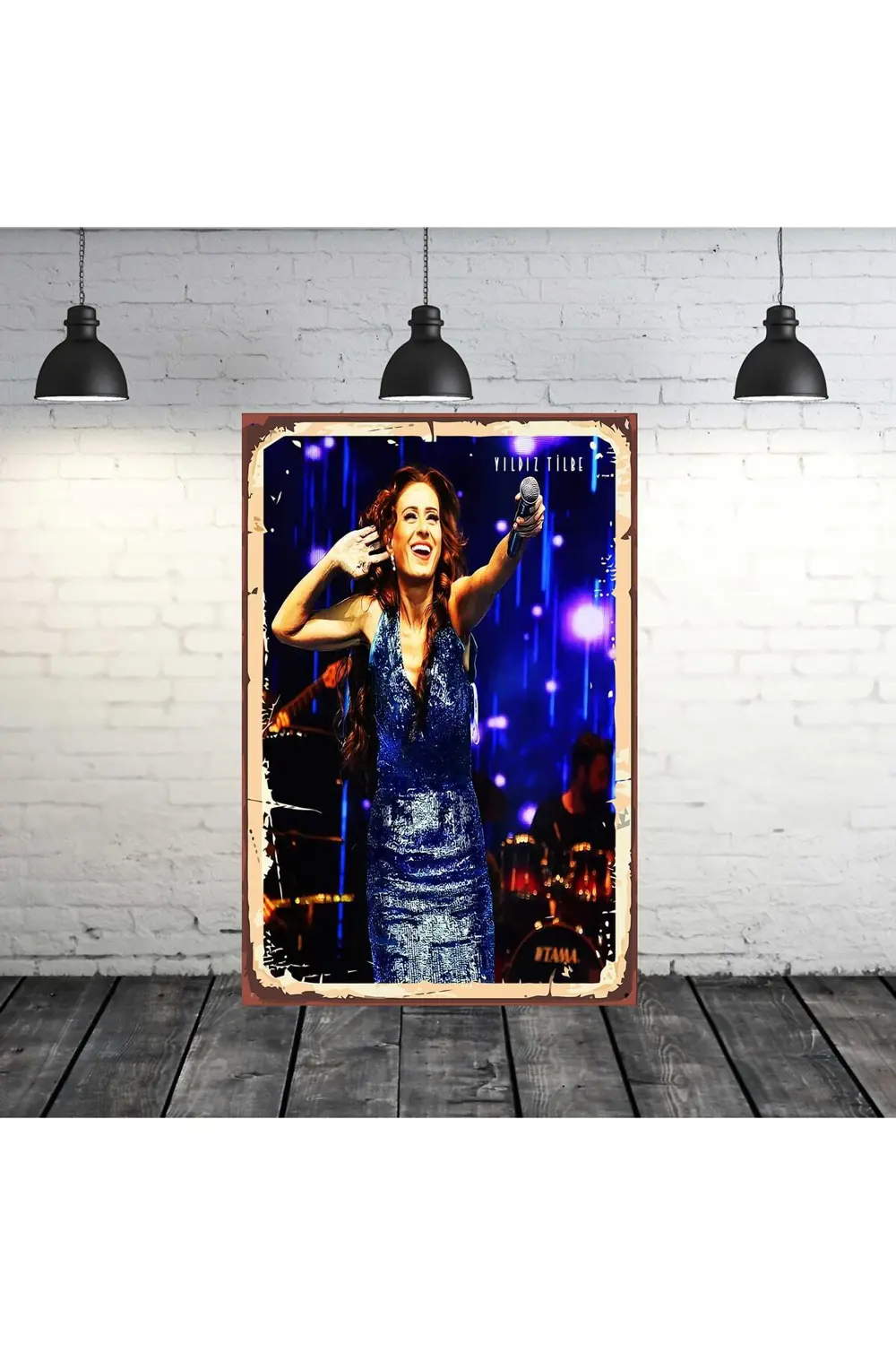 Yıldız Tilbe Tasarımlı 20x30 Cm Retro Ahşap Tablo