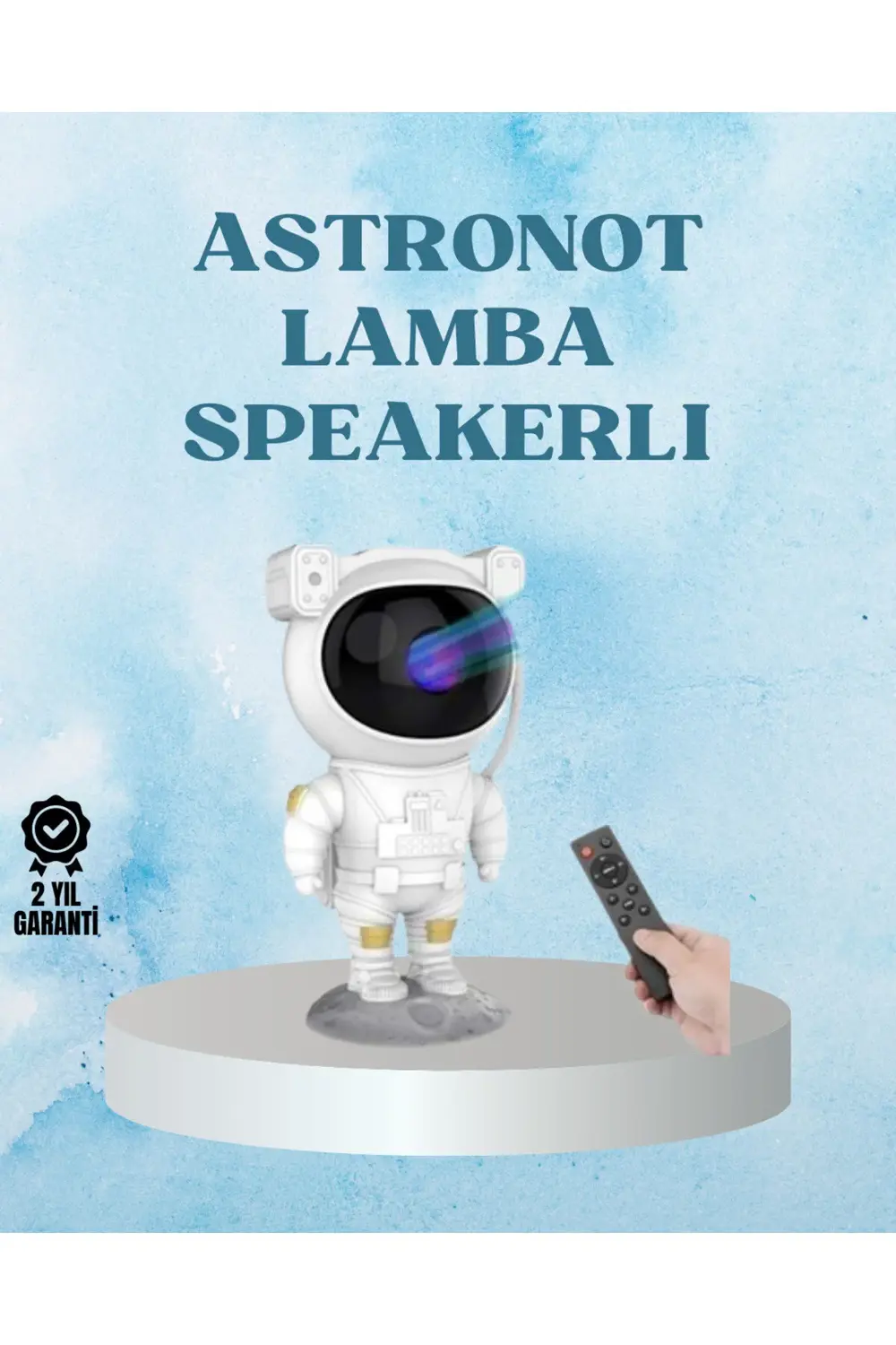 Yıldız ve Ay Efektli Uzaktan Kumandalı Projeksiyon Lamba