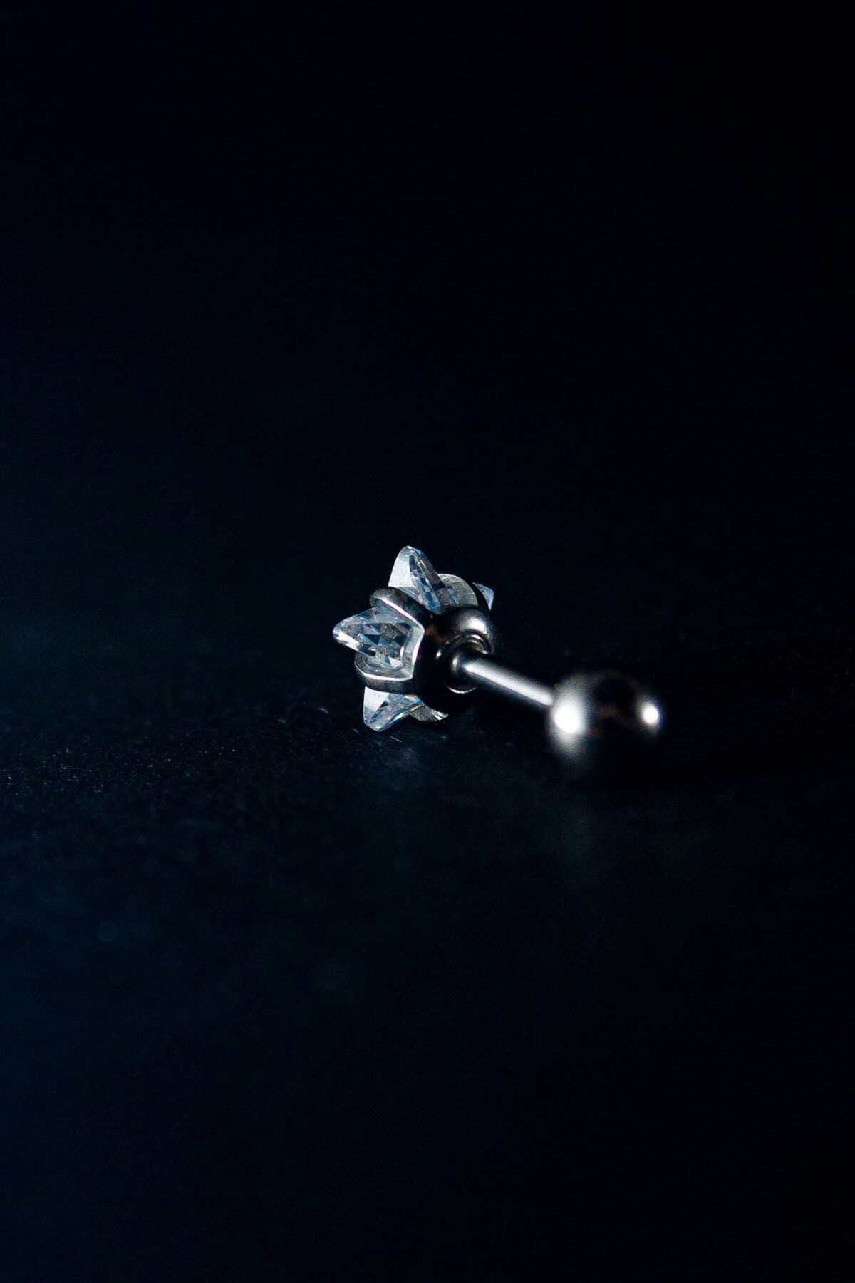 Yıldız Zirkon Çelik Cerrahi Kıkırdak Helıx Tragus Pıercıng Küpe