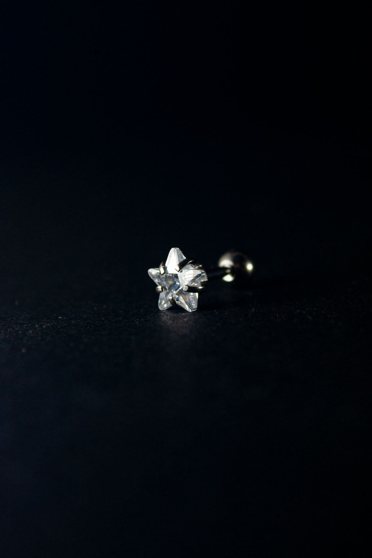 Yıldız Zirkon Çelik Cerrahi Kıkırdak Helıx Tragus Pıercıng Küpe