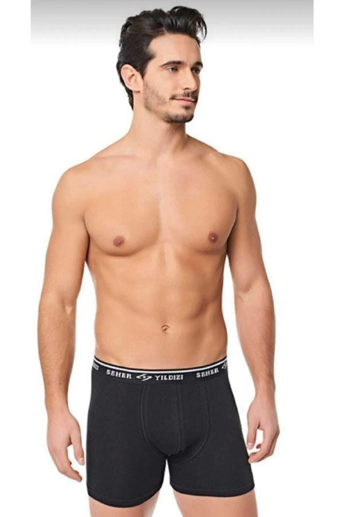 Yıldızı Erkek Likralı Boxer 060 - 6 Adet