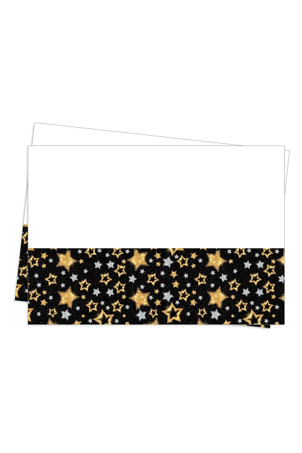 Yıldızlar Siyah Masa Örtüsü 120x180