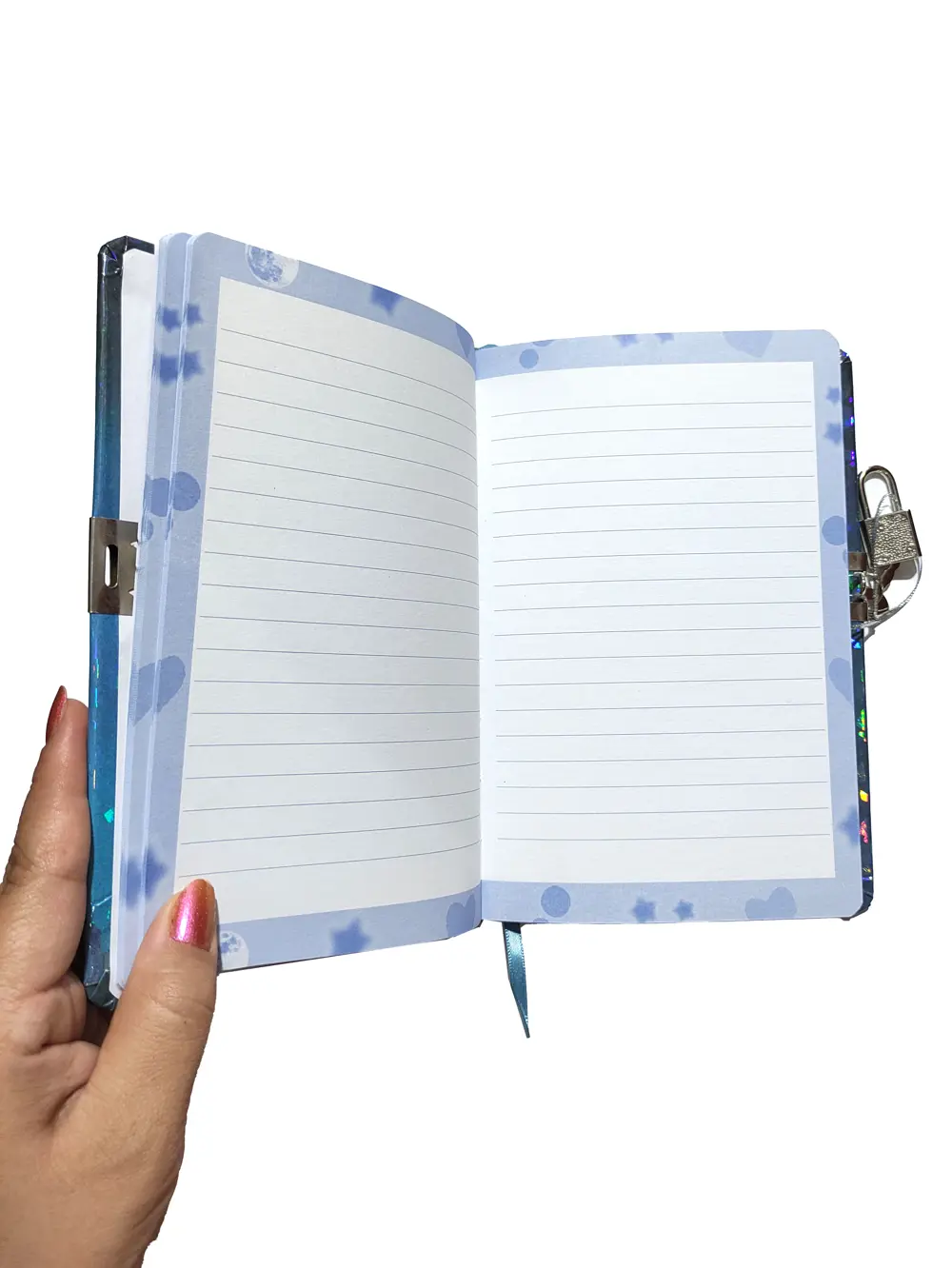 Yıldızlı Gece Hatıra Defteri (Günlük) Kilitli Defter 80 yaprak - 