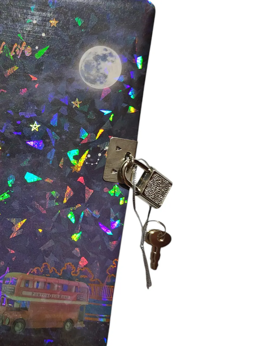 Yıldızlı Gece Hatıra Defteri (Günlük) Kilitli Defter 80 yaprak - 